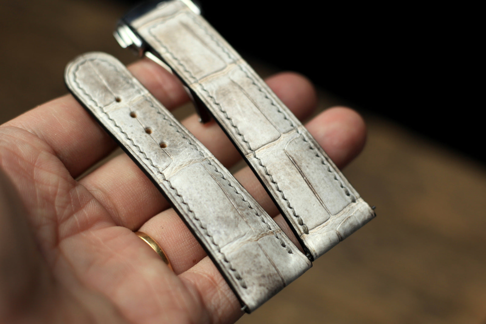 Handmade Himalayan Alligator Omega Watch Strap