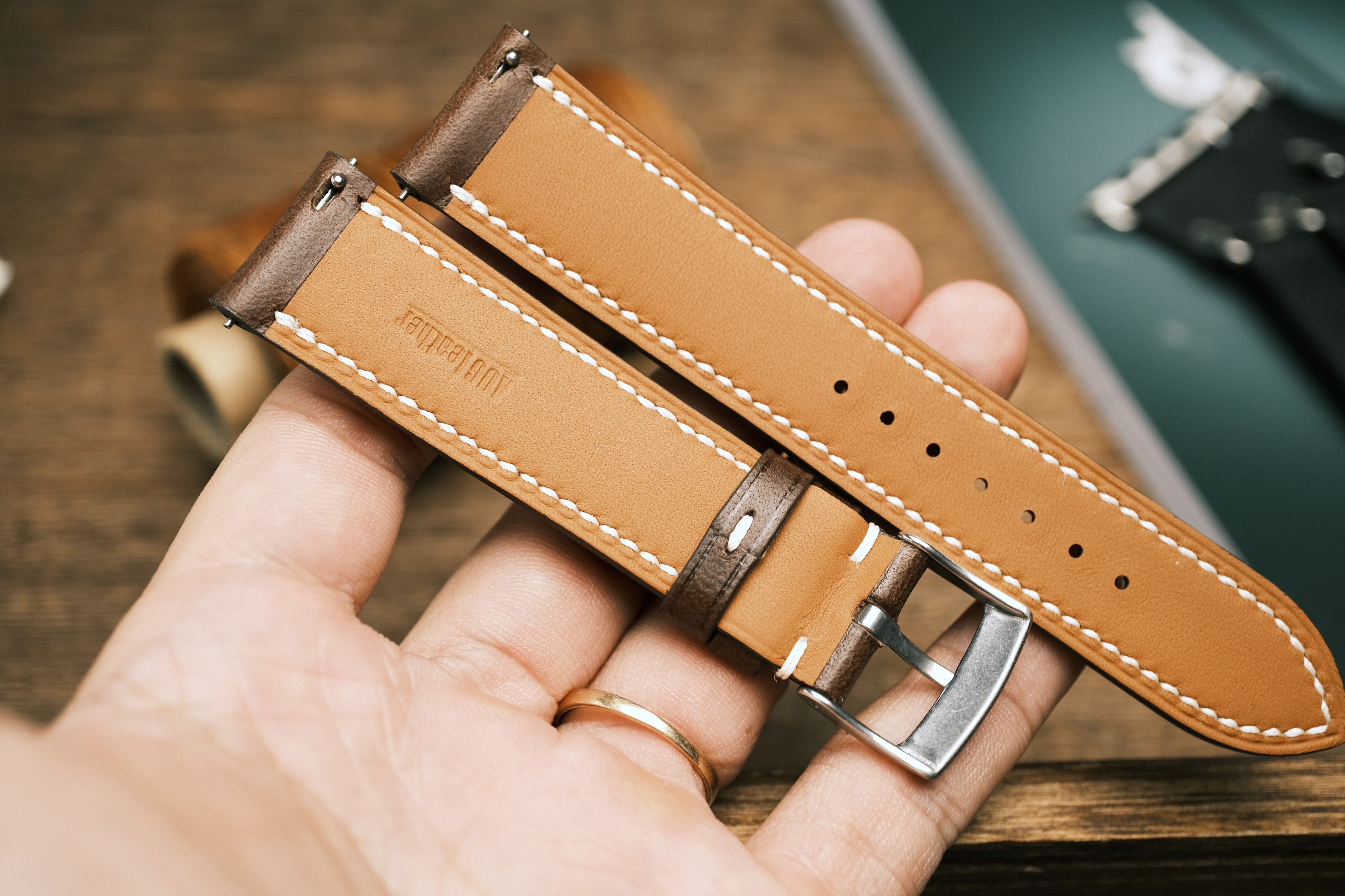 Dark Brown Buttero Leather Watch Strap