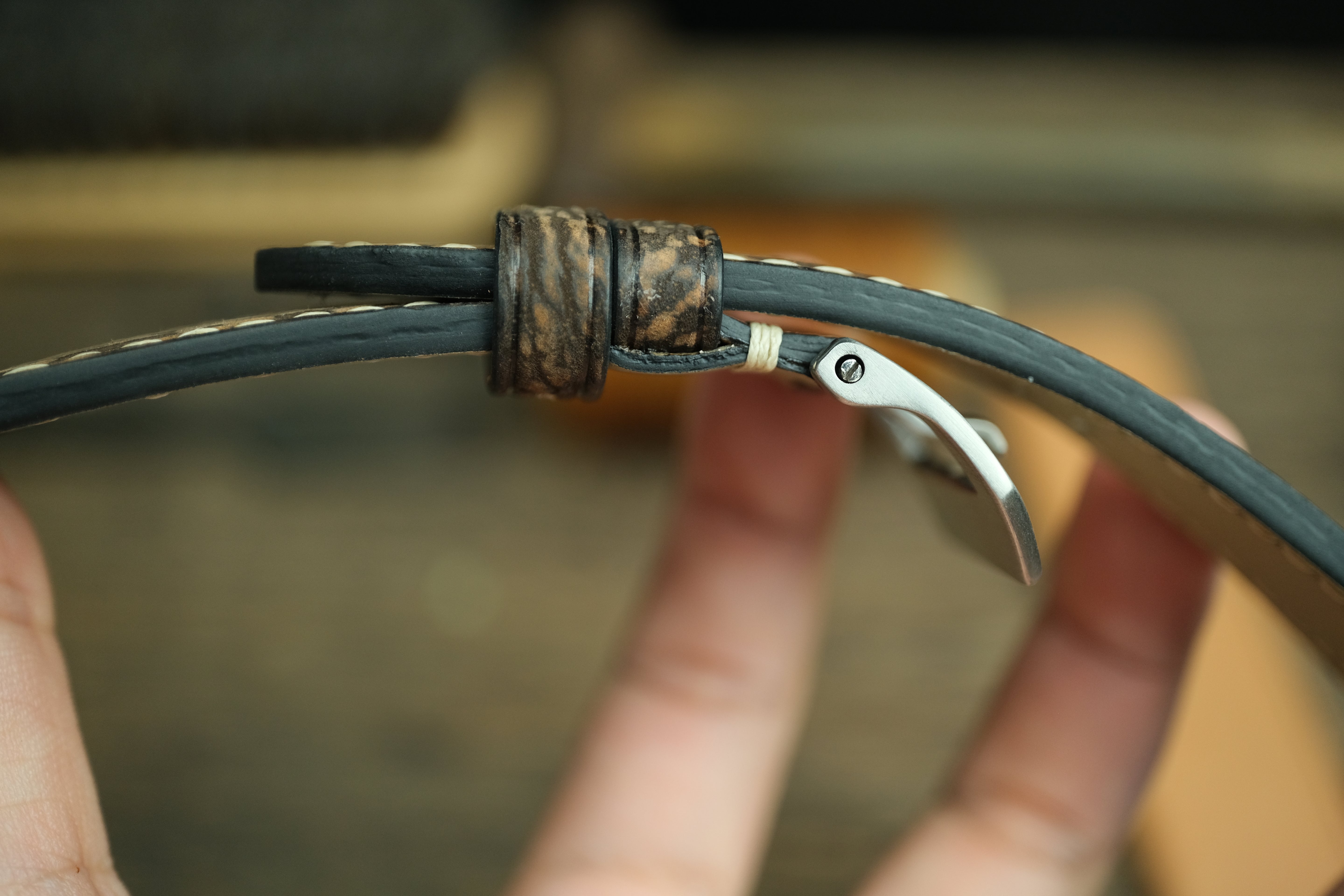 Handmade Matte Brown Shark Panerai Watch Strap