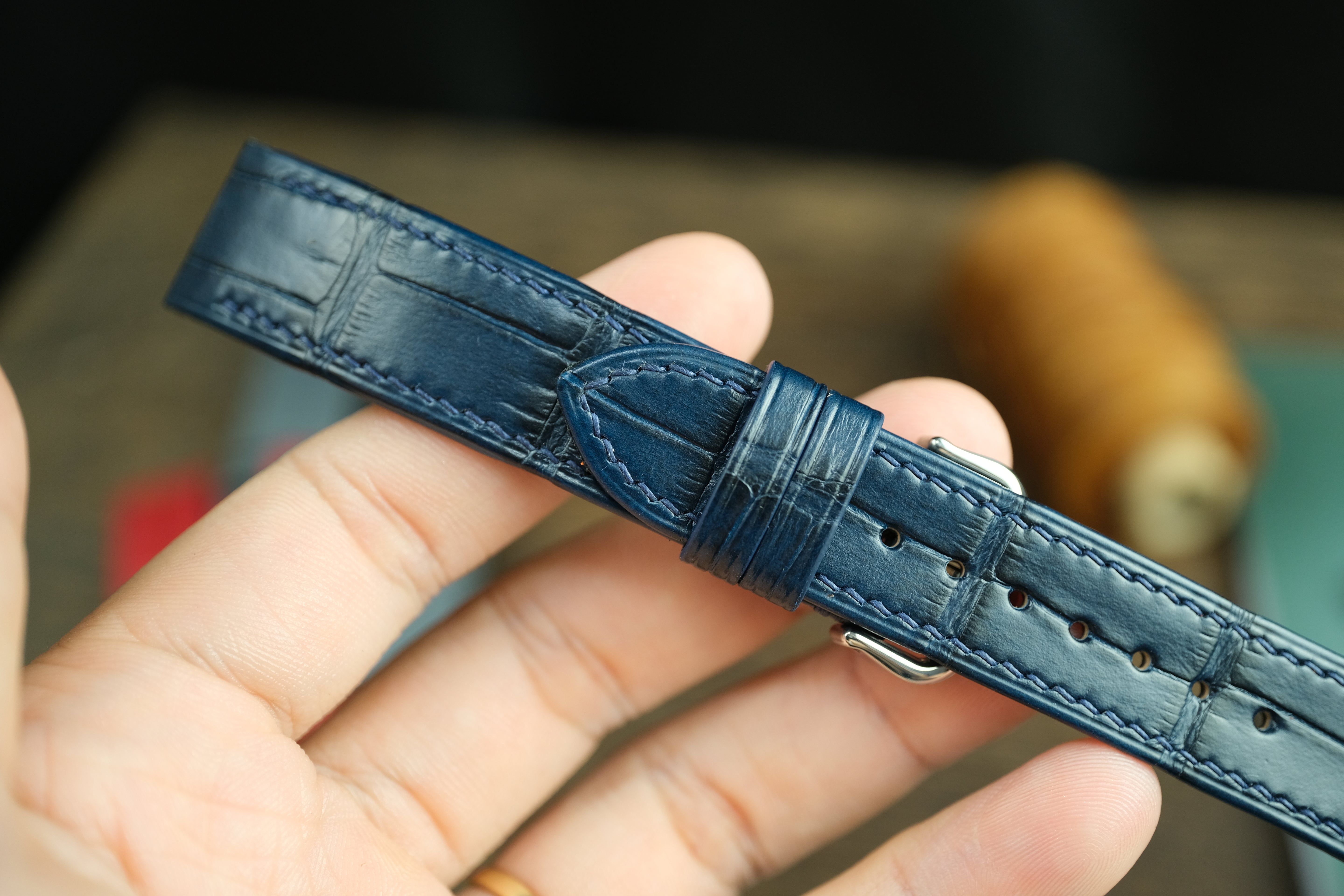 Genuine Alligator Leather Strap for Cartier Santos Dumont