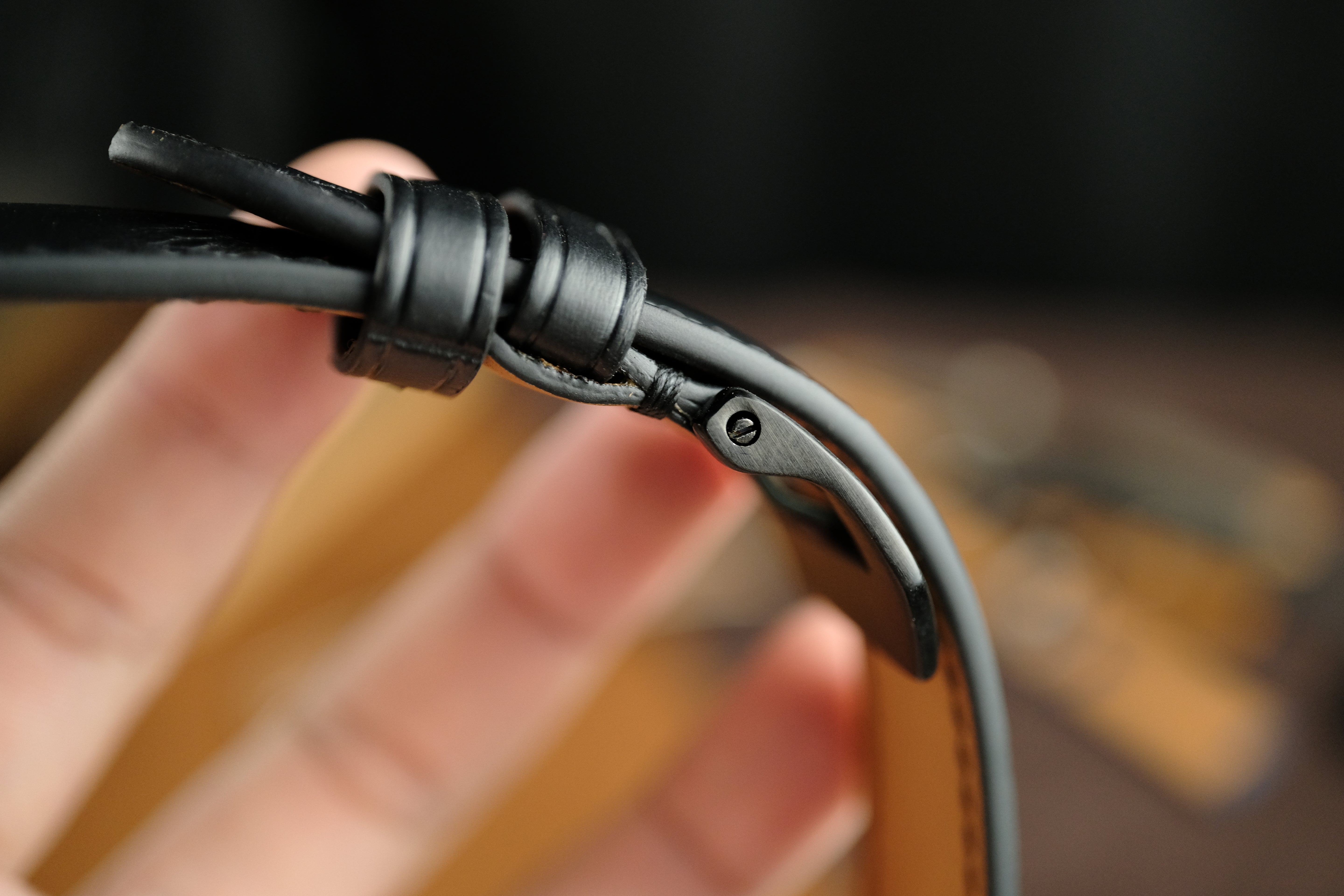 Black Alligator Leather Panerai Watch Strap, Hanmade Leather Band