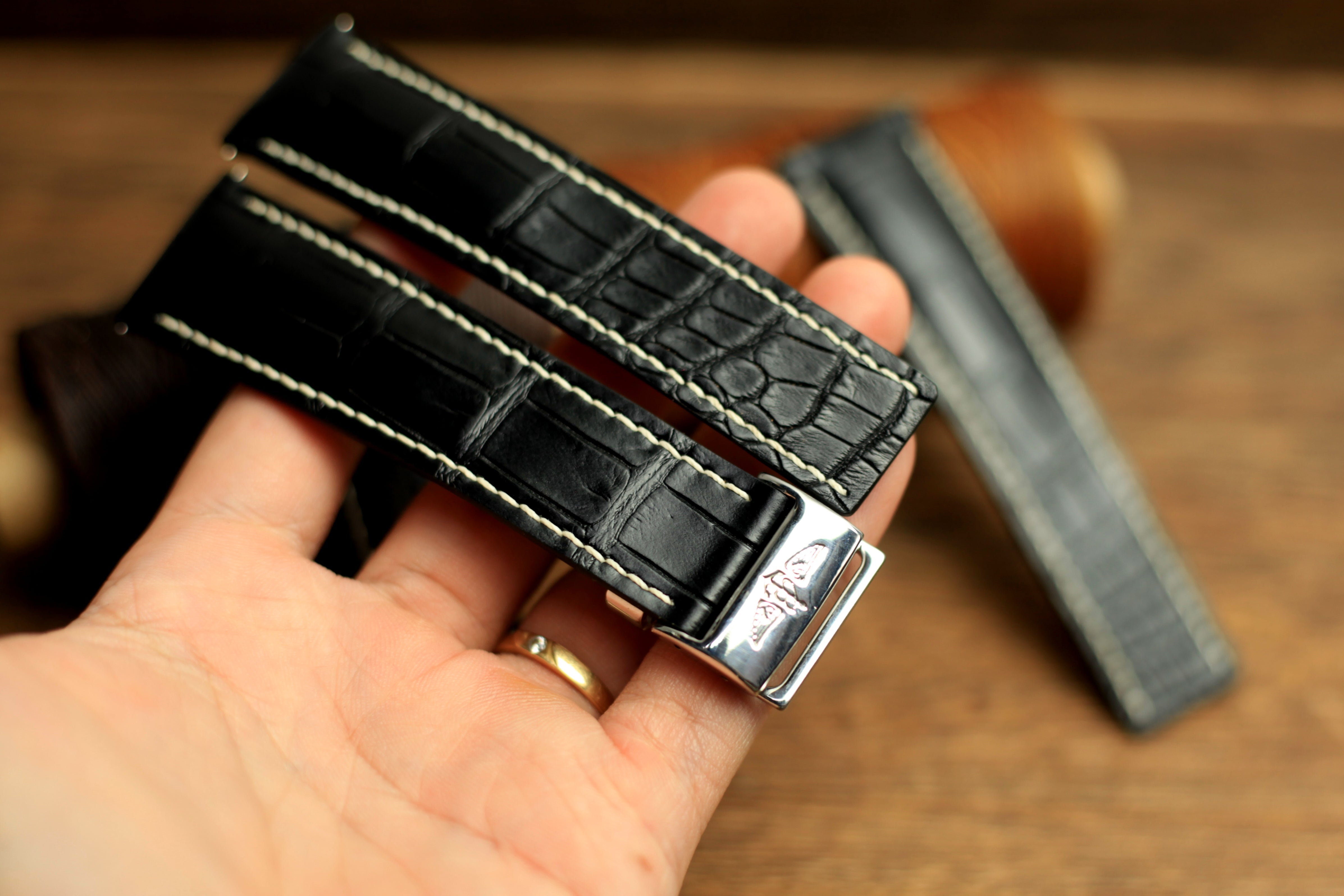 Luxury Handmade Alligator Breitling Strap