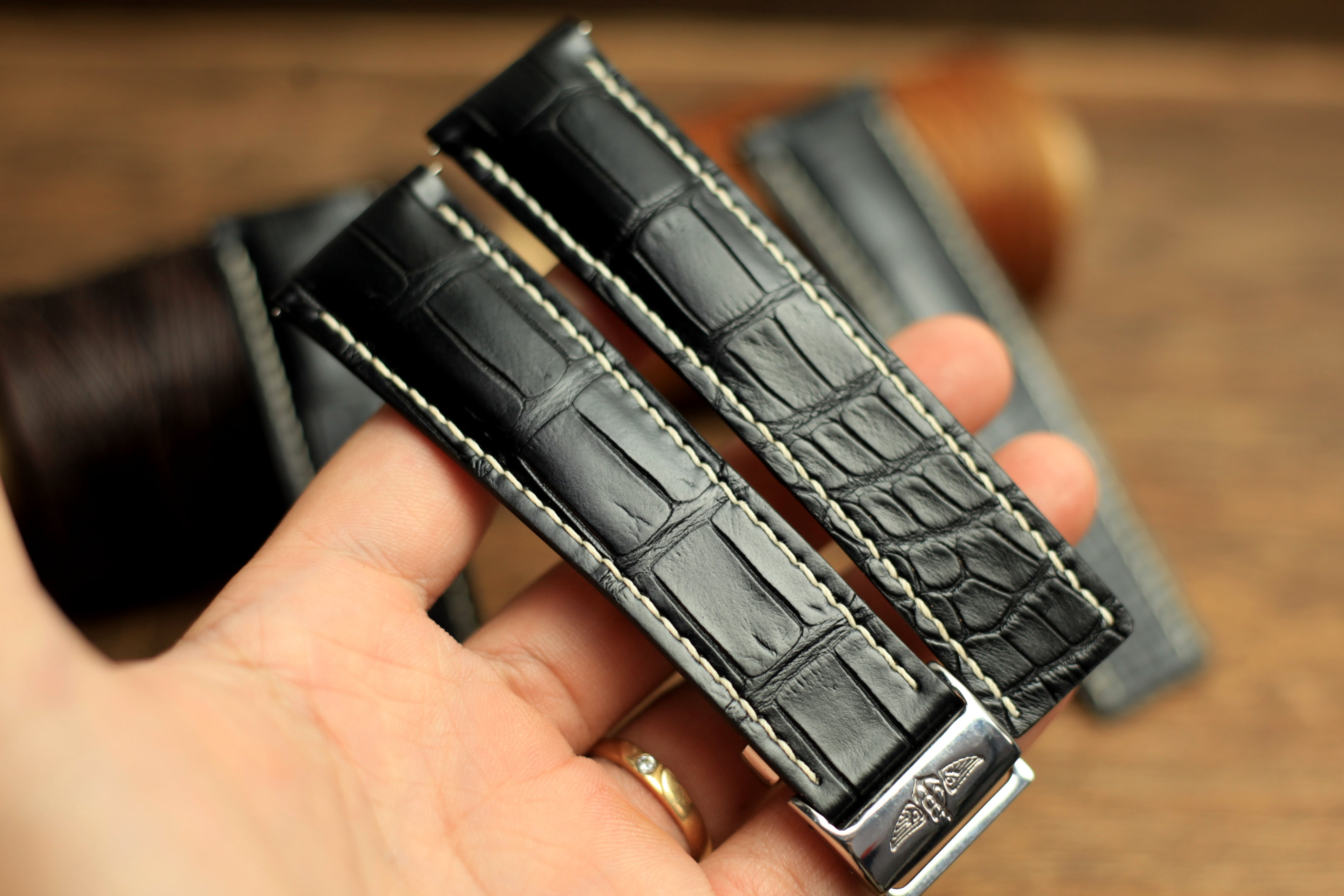 Luxury Handmade Alligator Breitling Strap