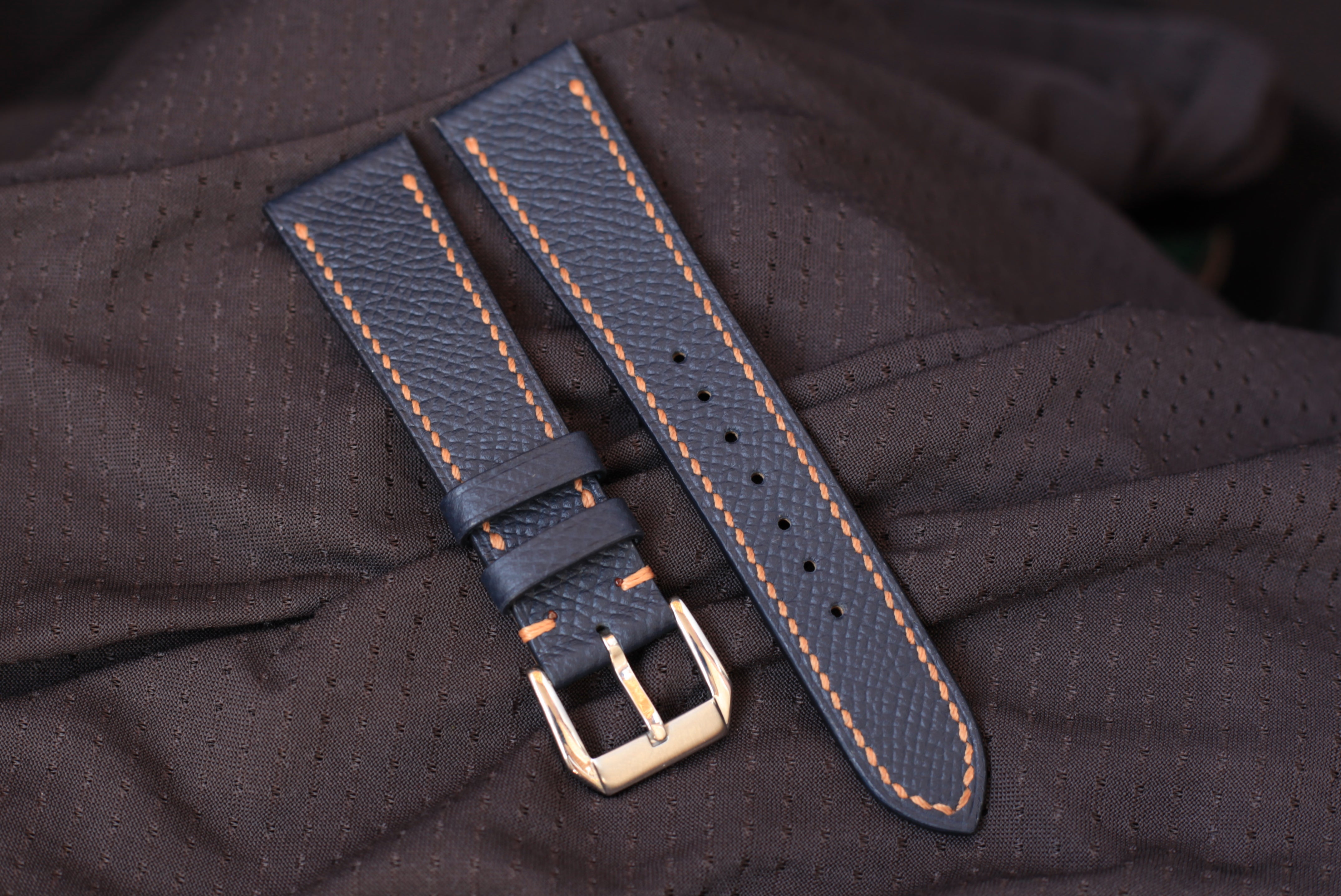 Dark Blue Epsom Leather Watch Strap