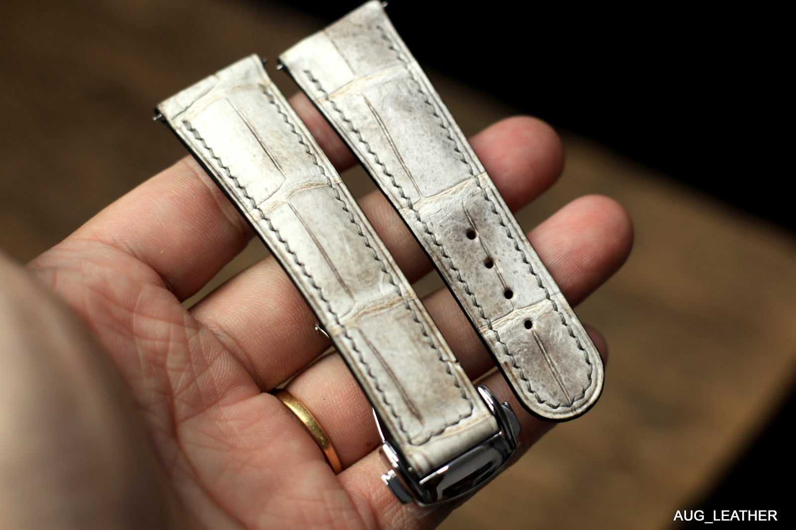 Handmade Himalayan Alligator Omega Watch Strap
