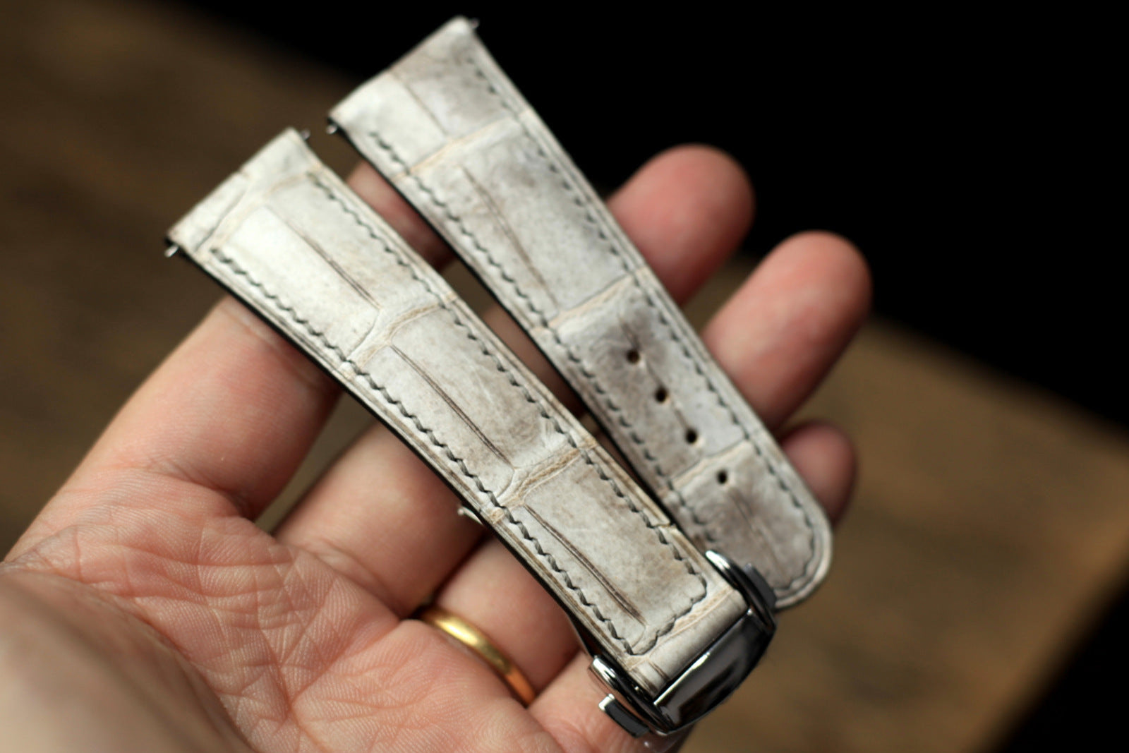 Handmade Himalayan Alligator Omega Watch Strap
