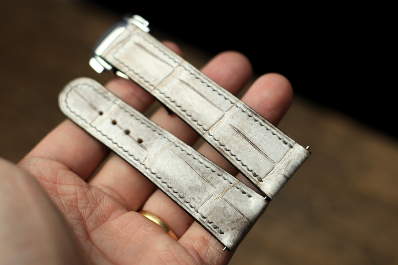 Handmade Himalayan Alligator Omega Watch Strap