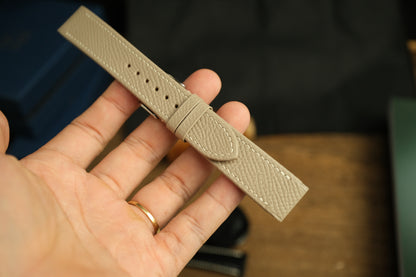 Khaki Epsom Leather Cartier Santos Dumont Watch Strap