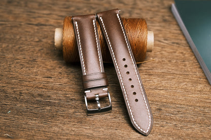 Leather Watch Strap, Dark Brown Buttero Leather Watch Band