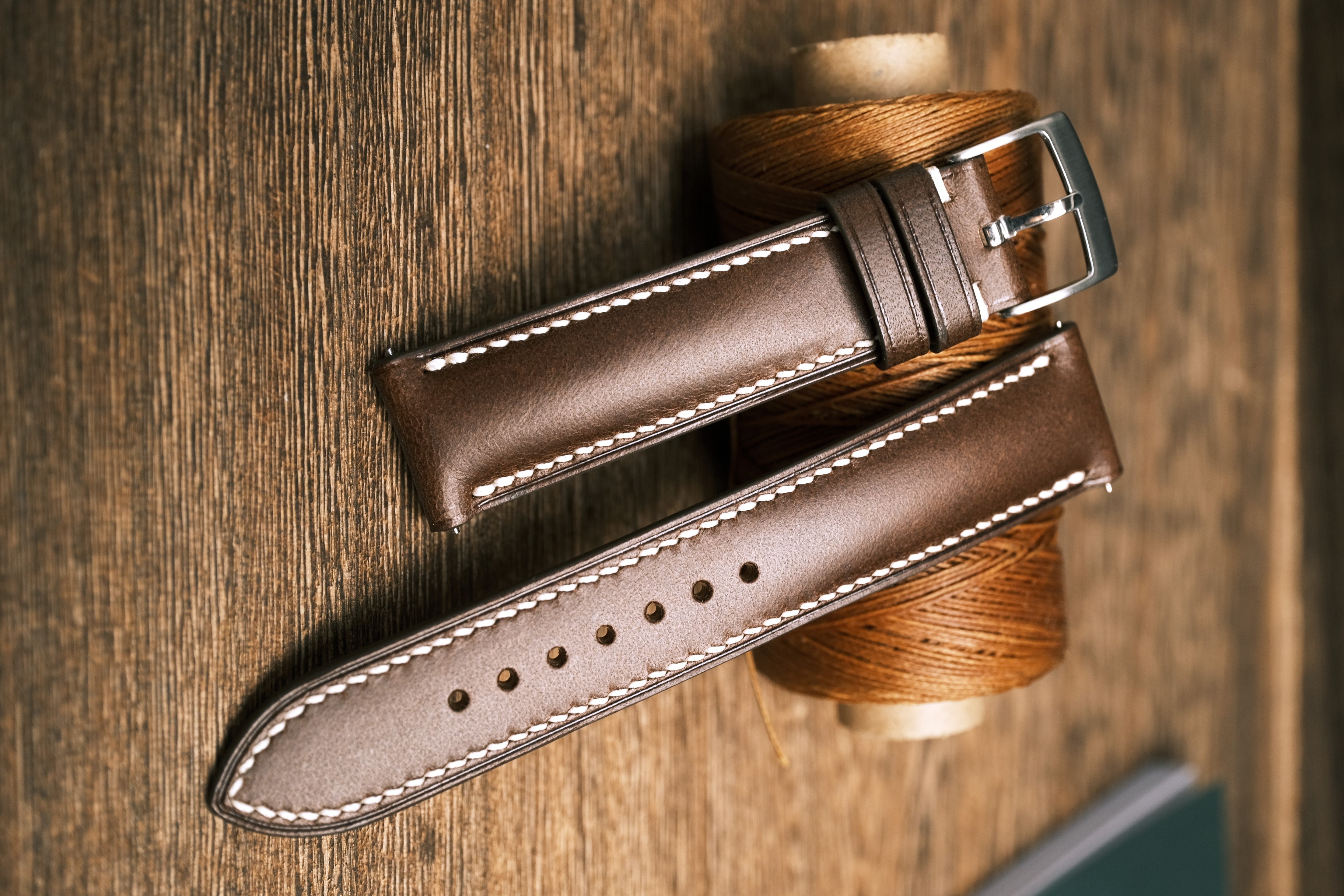 Dark Brown Buttero Leather Watch Strap