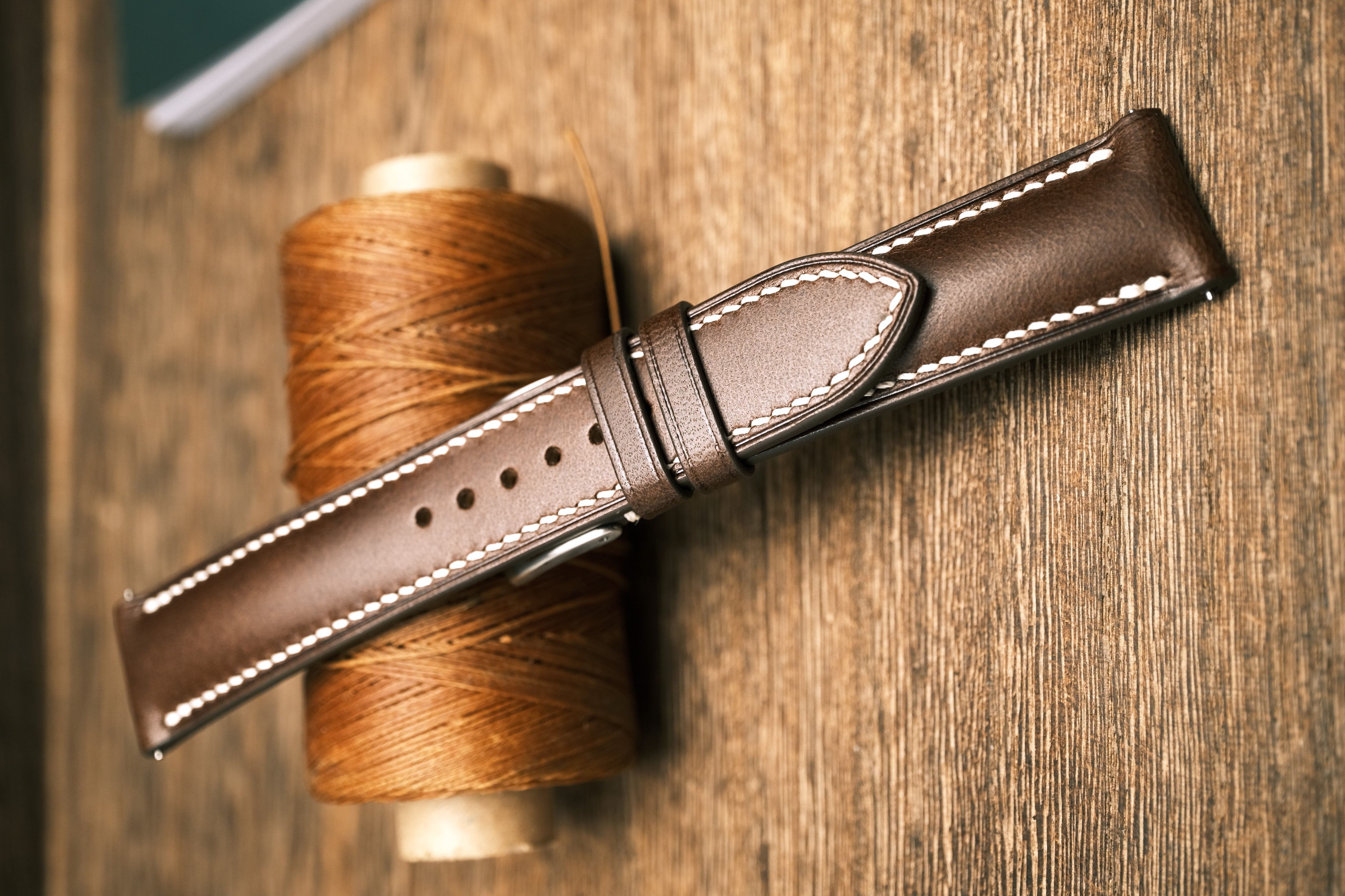 Dark Brown Buttero Leather Watch Strap