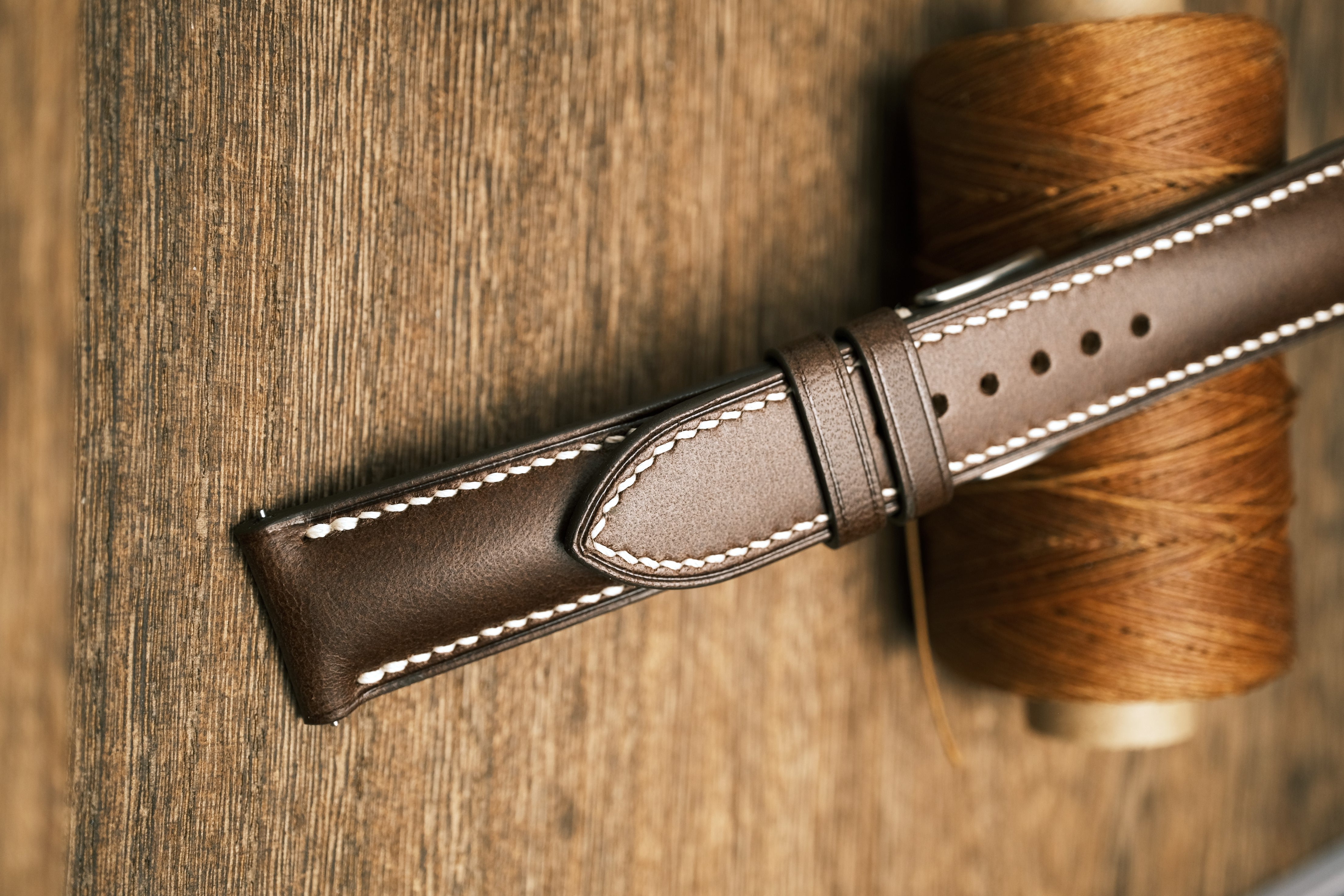 Dark Brown Buttero Leather Watch Strap