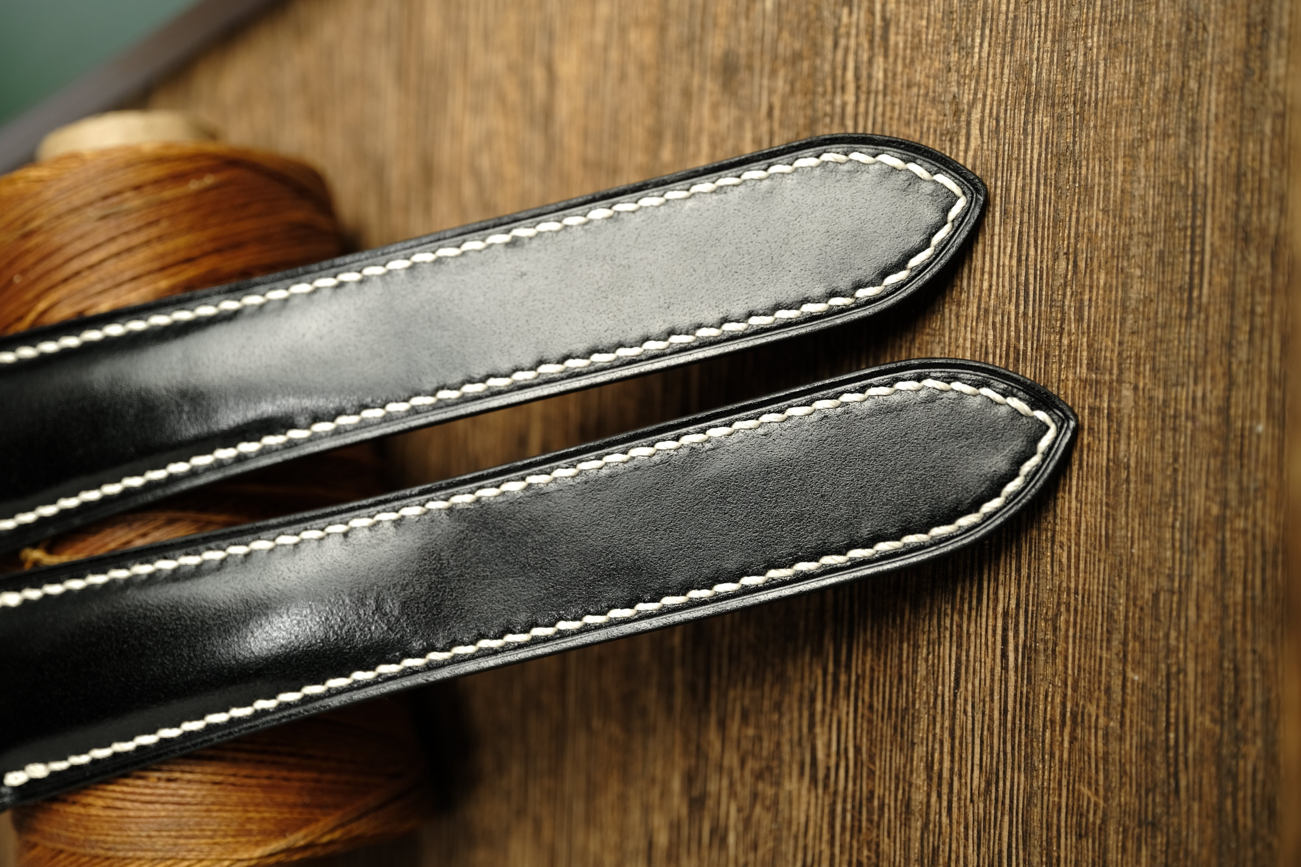 Black Shellcordovan Leather Cartier Watch Strap