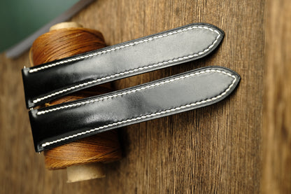 Black Shellcordovan Leather Cartier Watch Strap