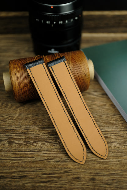 Black Alligator Leather Cartier Watch Strap
