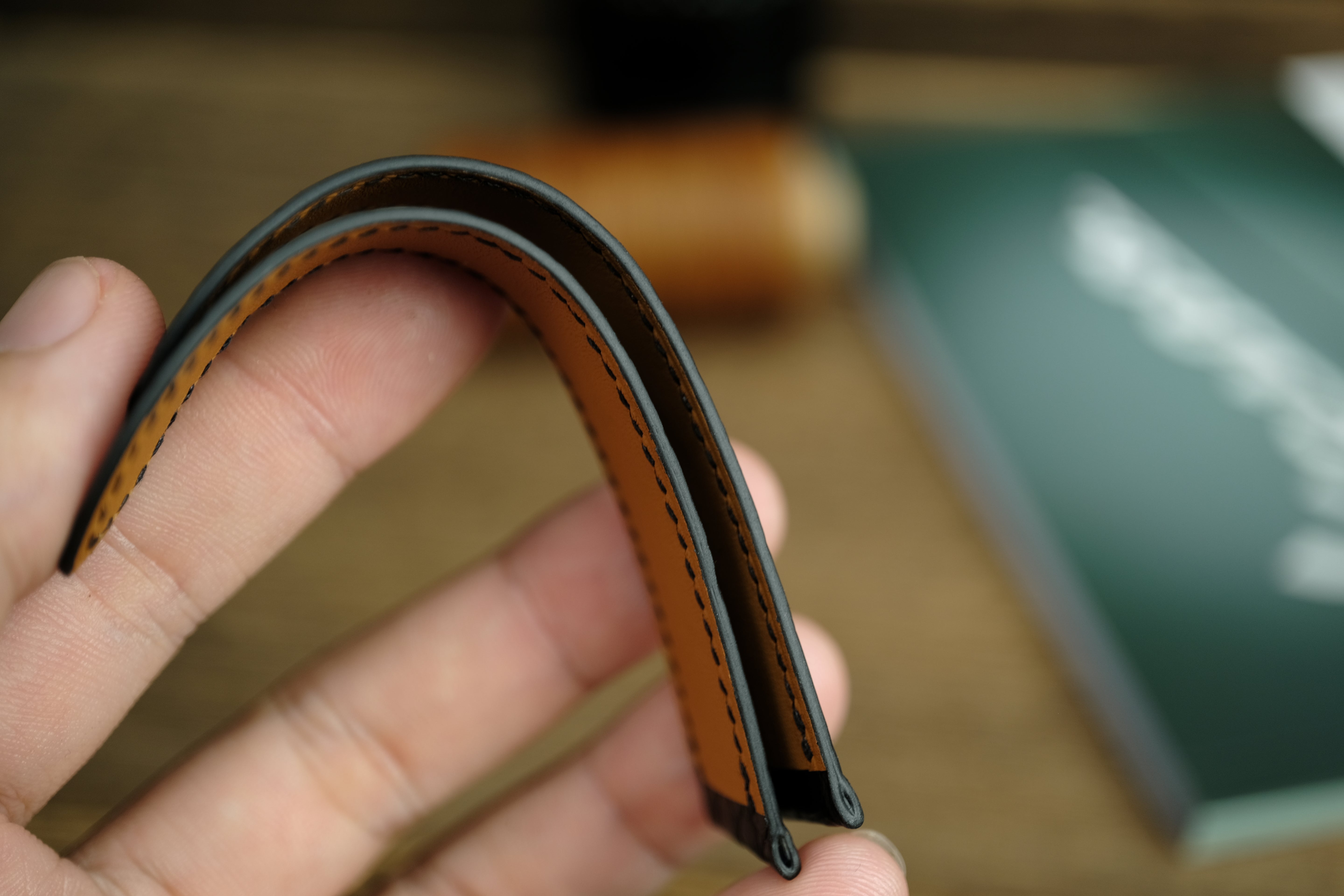 Black Alligator Leather Cartier Watch Strap