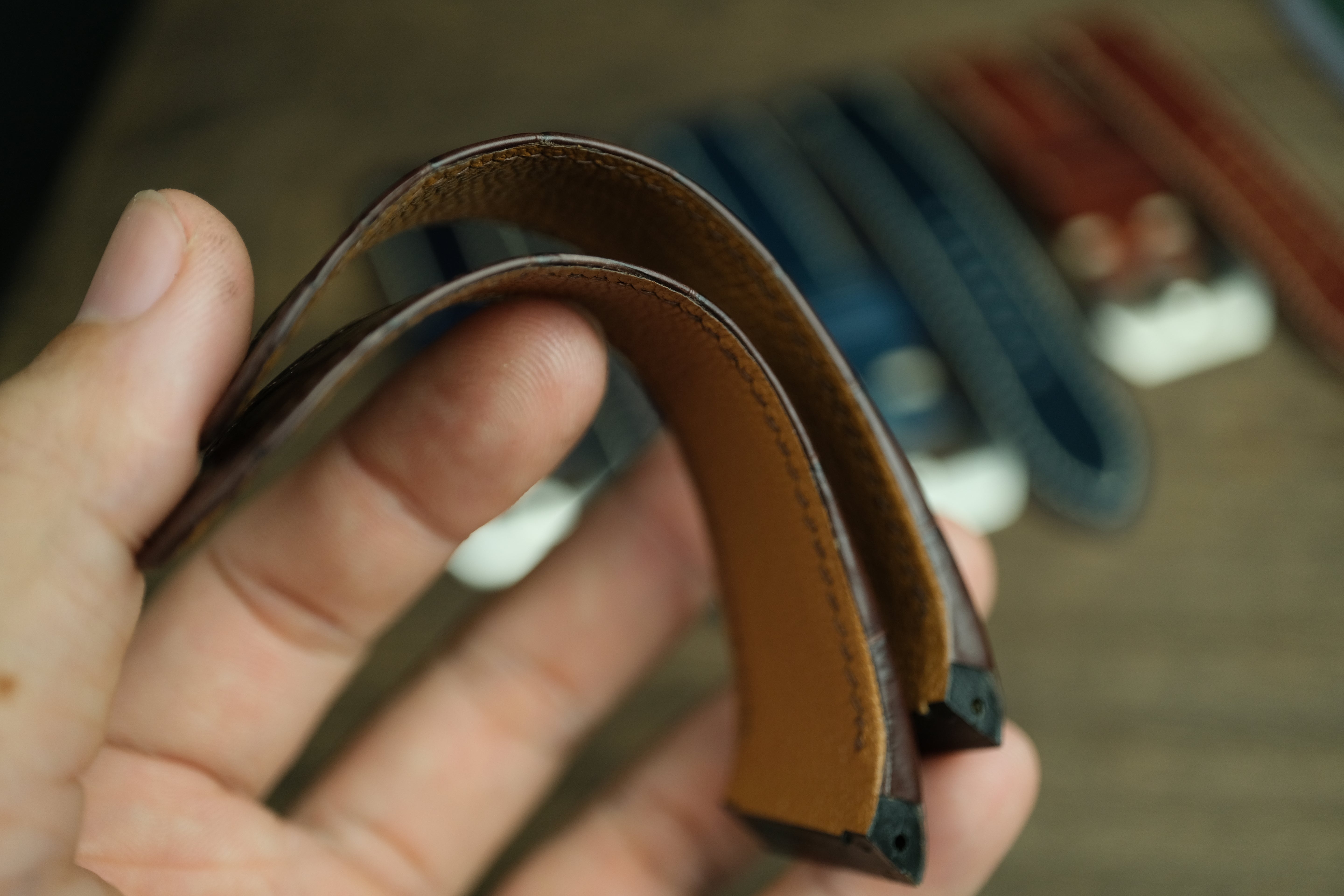 Dark Brown Alligator Leather Cartier Santos 100 Watch Strap
