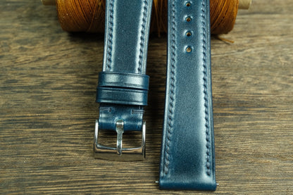 Blue Shell Cordovan Quick Release Watch Strap