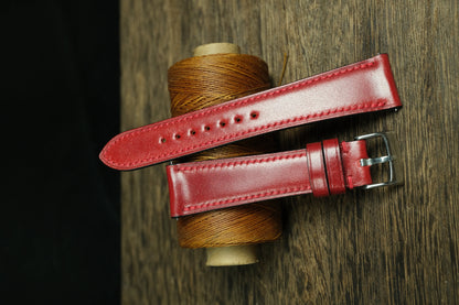 Red Shell Cordovan Quick Release Watch Strap