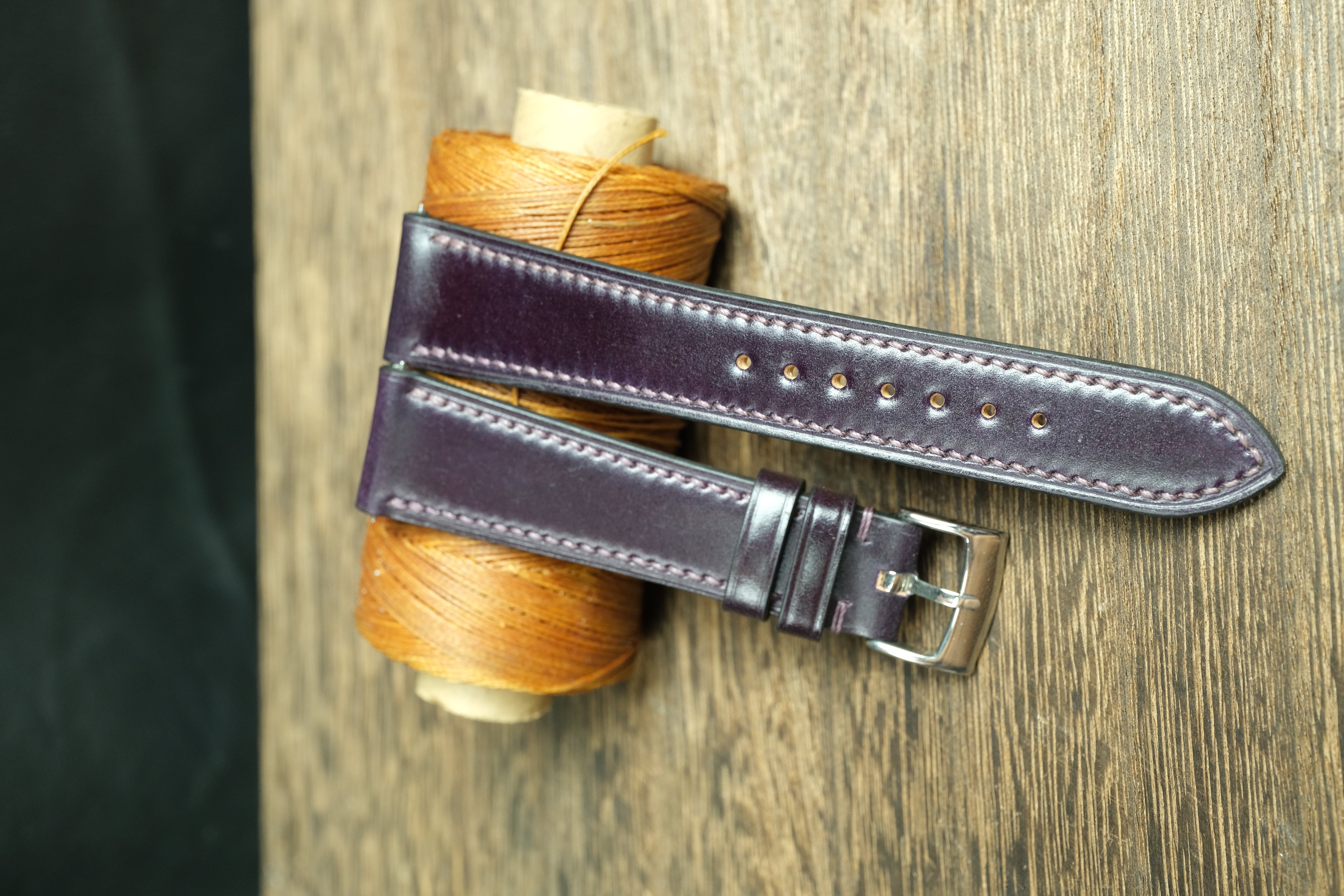 Purple Shell Cordovan Quick Release Watch Strap
