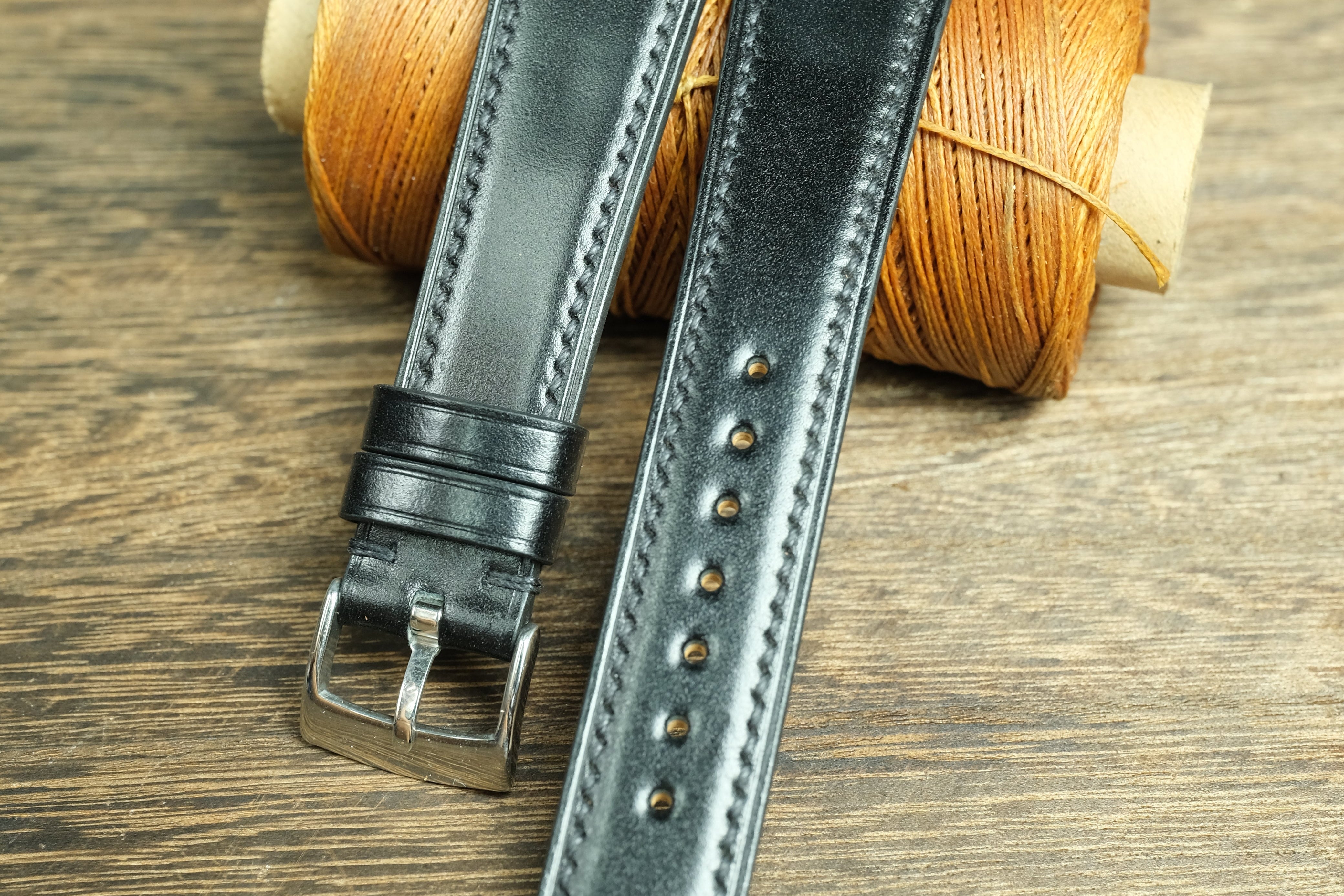 Black Shell Cordovan Quick Release Watch Strap