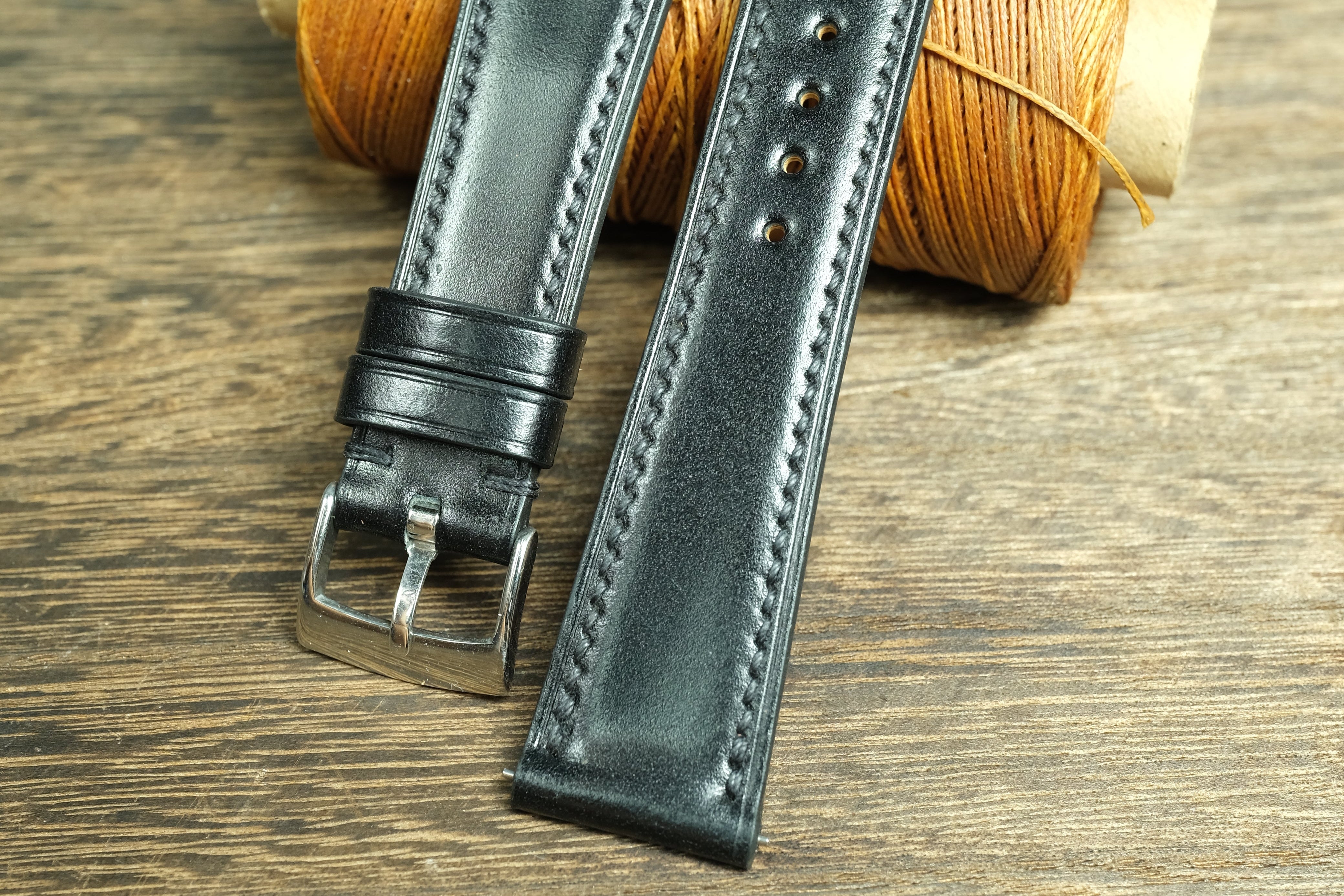 Black Shell Cordovan Quick Release Watch Strap