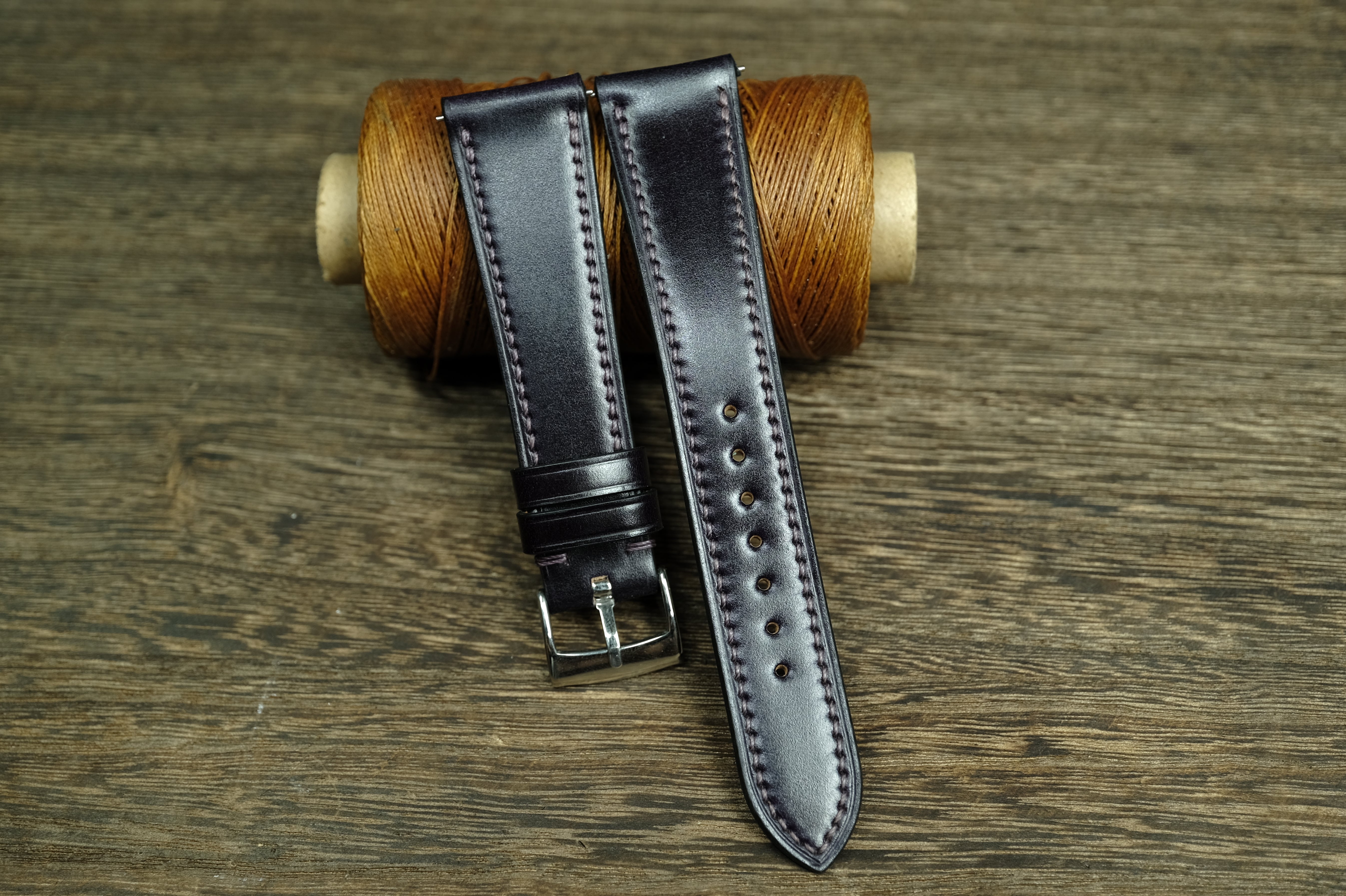 Purple Shell Cordovan Quick Release Watch Strap