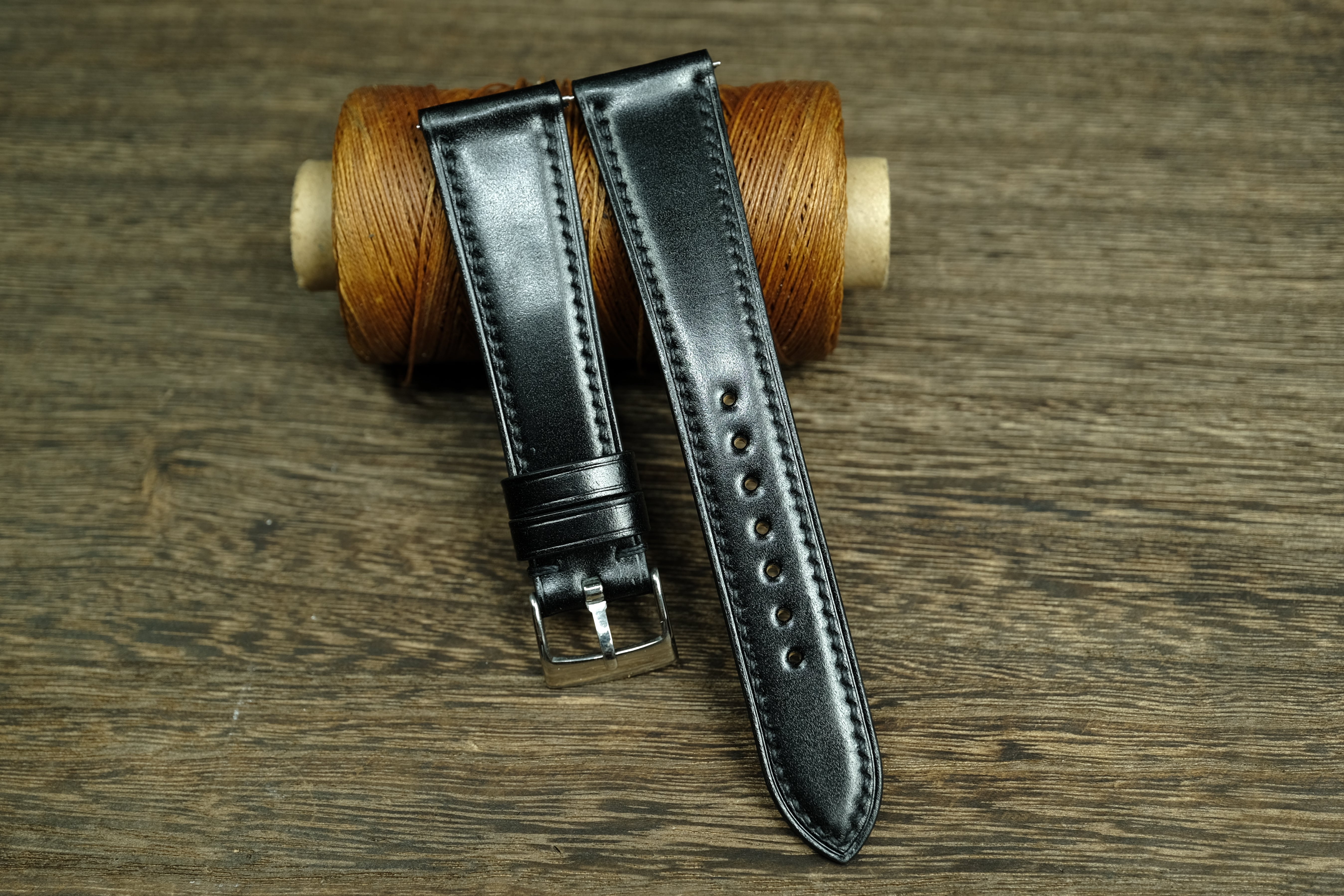 Black Shell Cordovan Quick Release Watch Strap