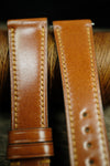 WHISKEY SHELL CORDOVAN LEATHER WATCH STRAP, HANDMADE WATCH BAND, QUICK RELEASE SPRING BAR