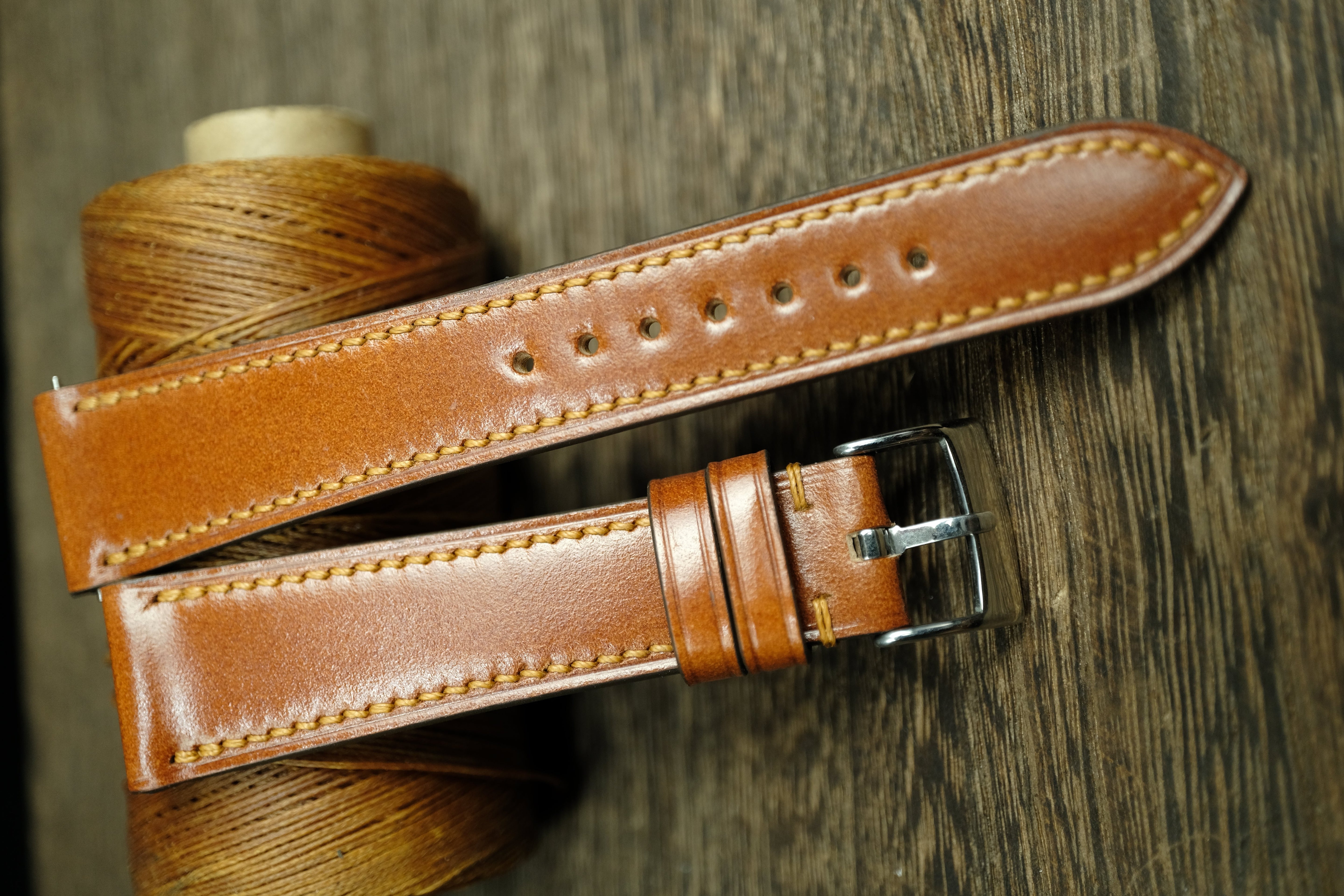 Whiskey Shell Cordovan Quick Release Watch Strap