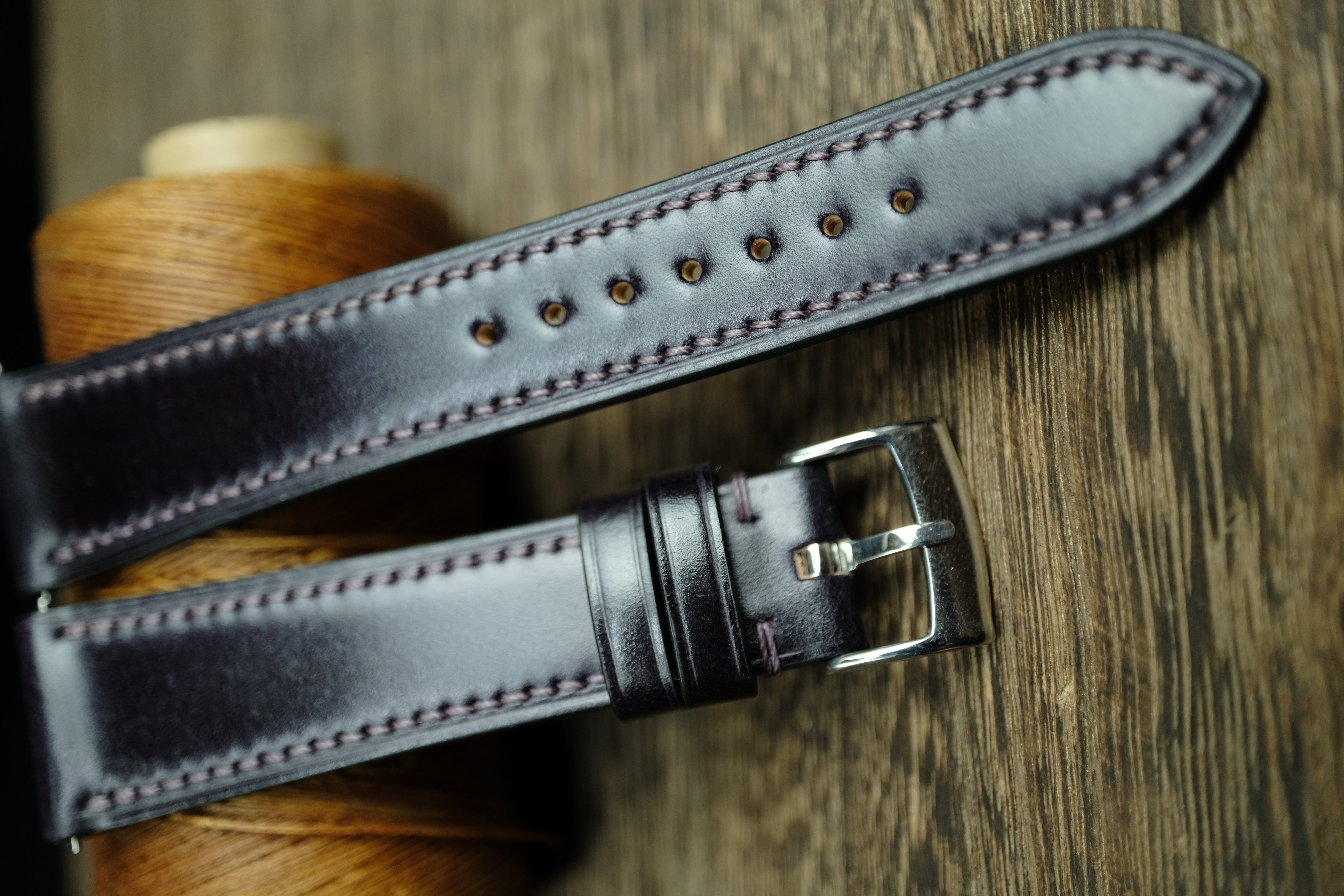 Purple Shell Cordovan Quick Release Watch Strap