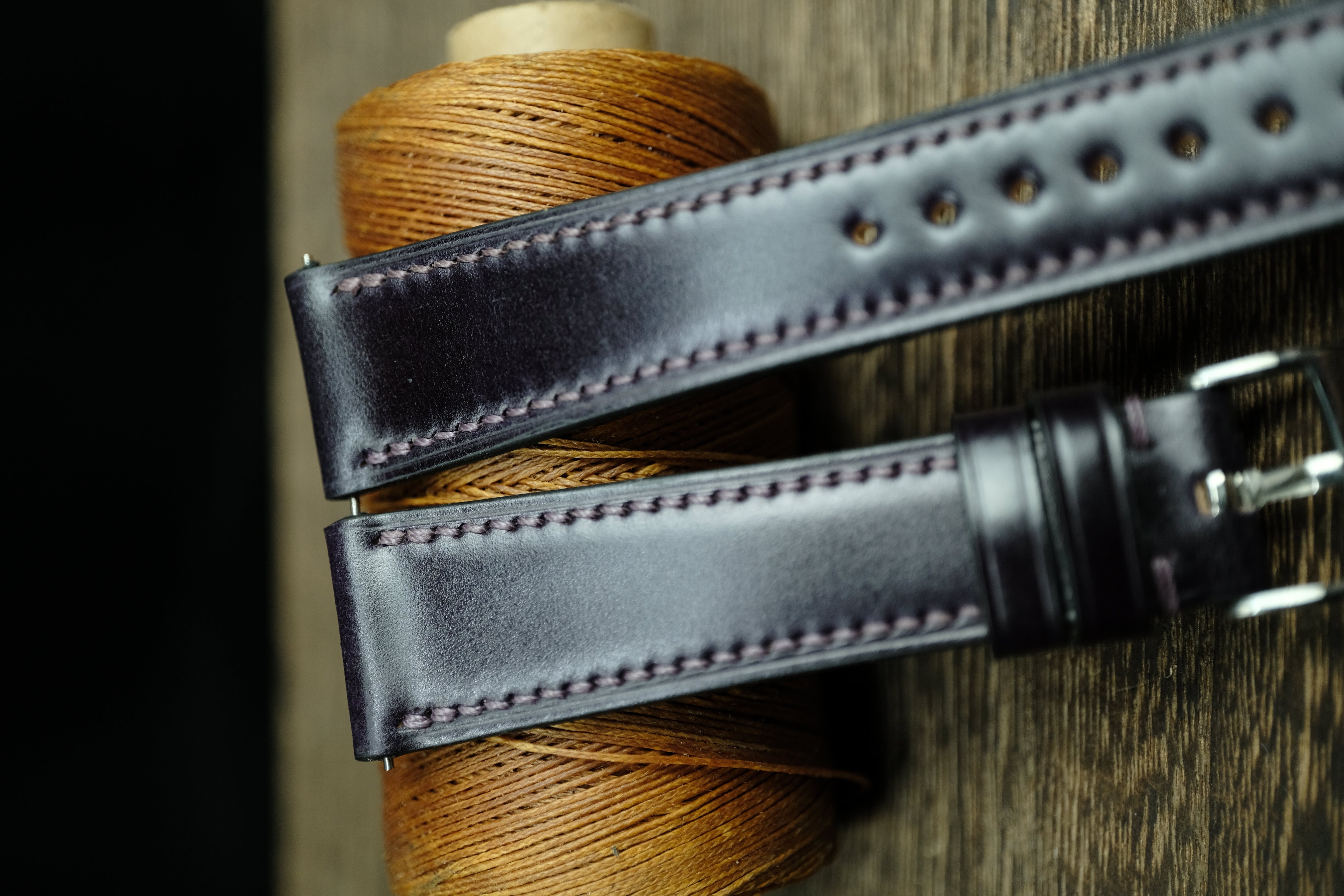 Purple Shell Cordovan Quick Release Watch Strap