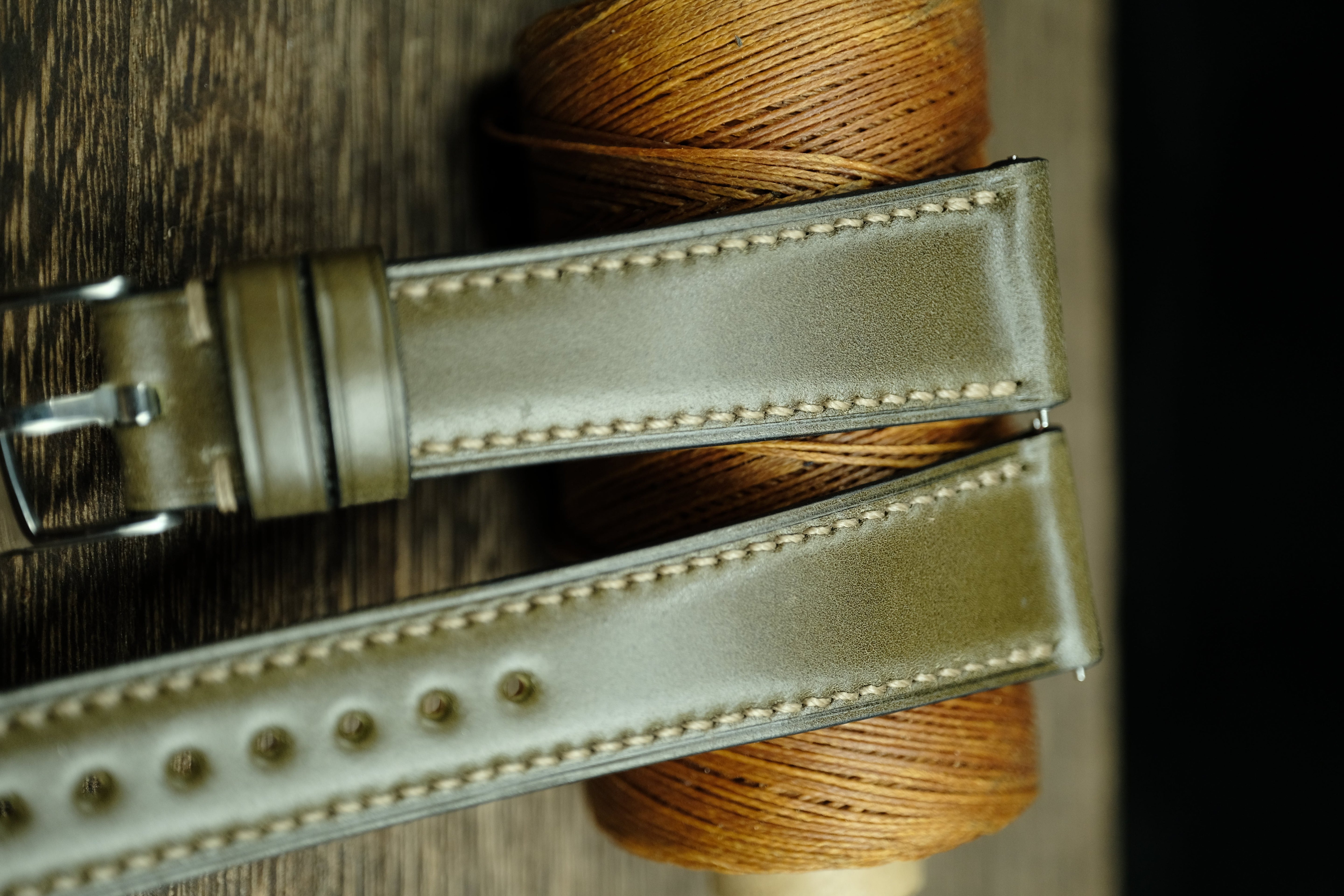 Olive Shell Cordovan Quick Release Watch Strap