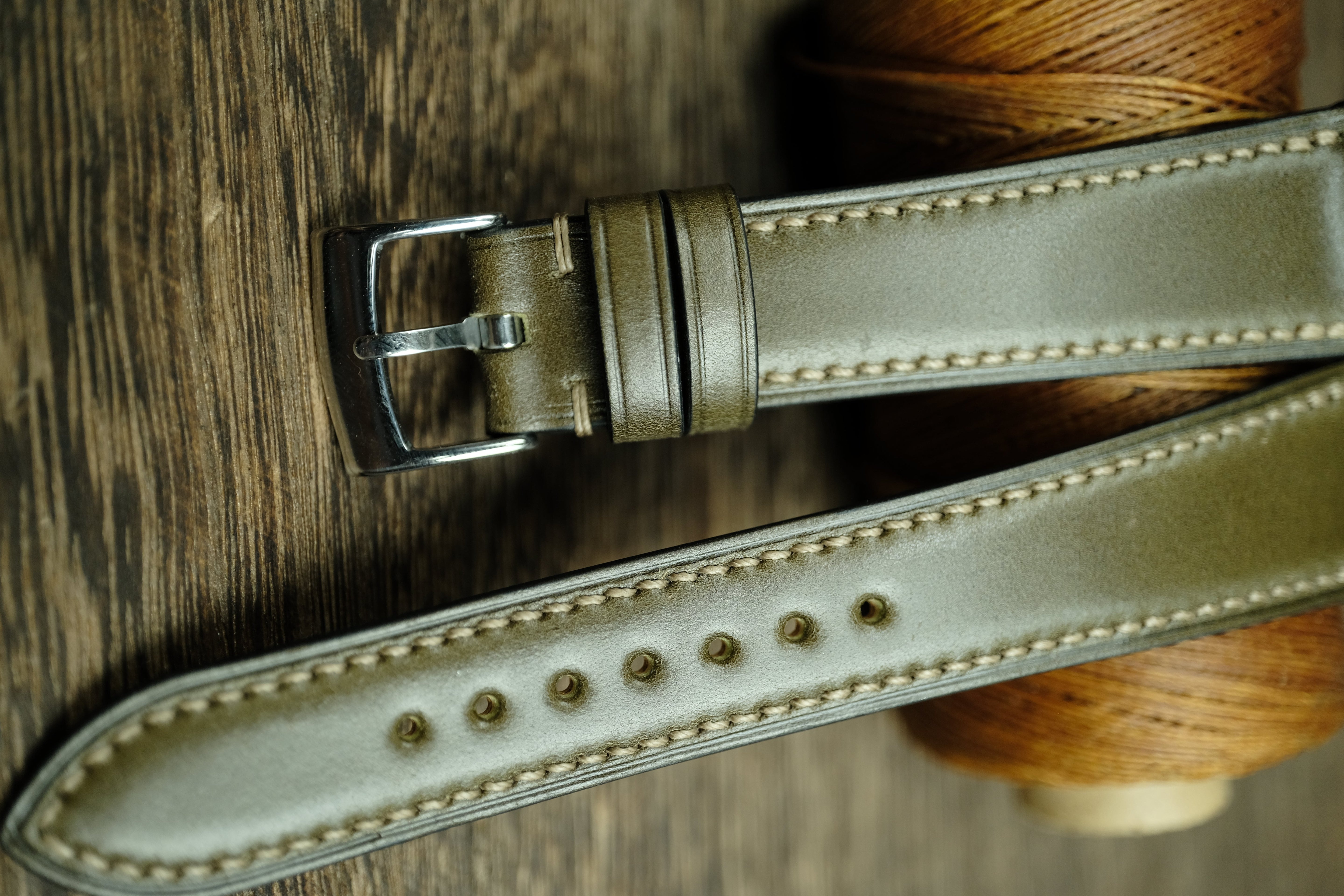Olive Shell Cordovan Quick Release Watch Strap