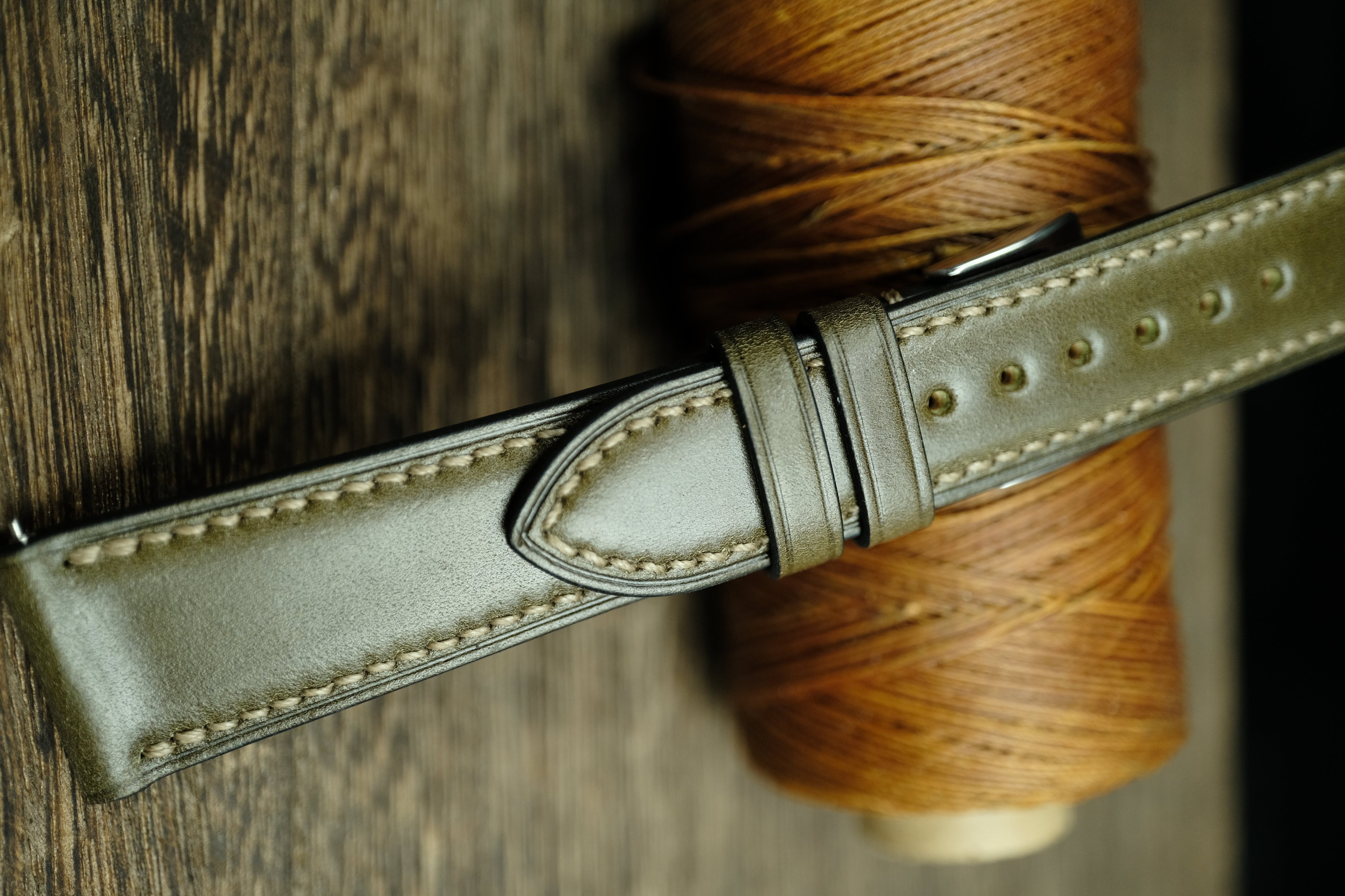 Olive Shell Cordovan Quick Release Watch Strap