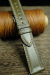 OLIVE SHELL CORDOVAN LEATHER WATCH STRAP, HANDMADE WATCH BAND, QUICK RELEASE SPRING BAR