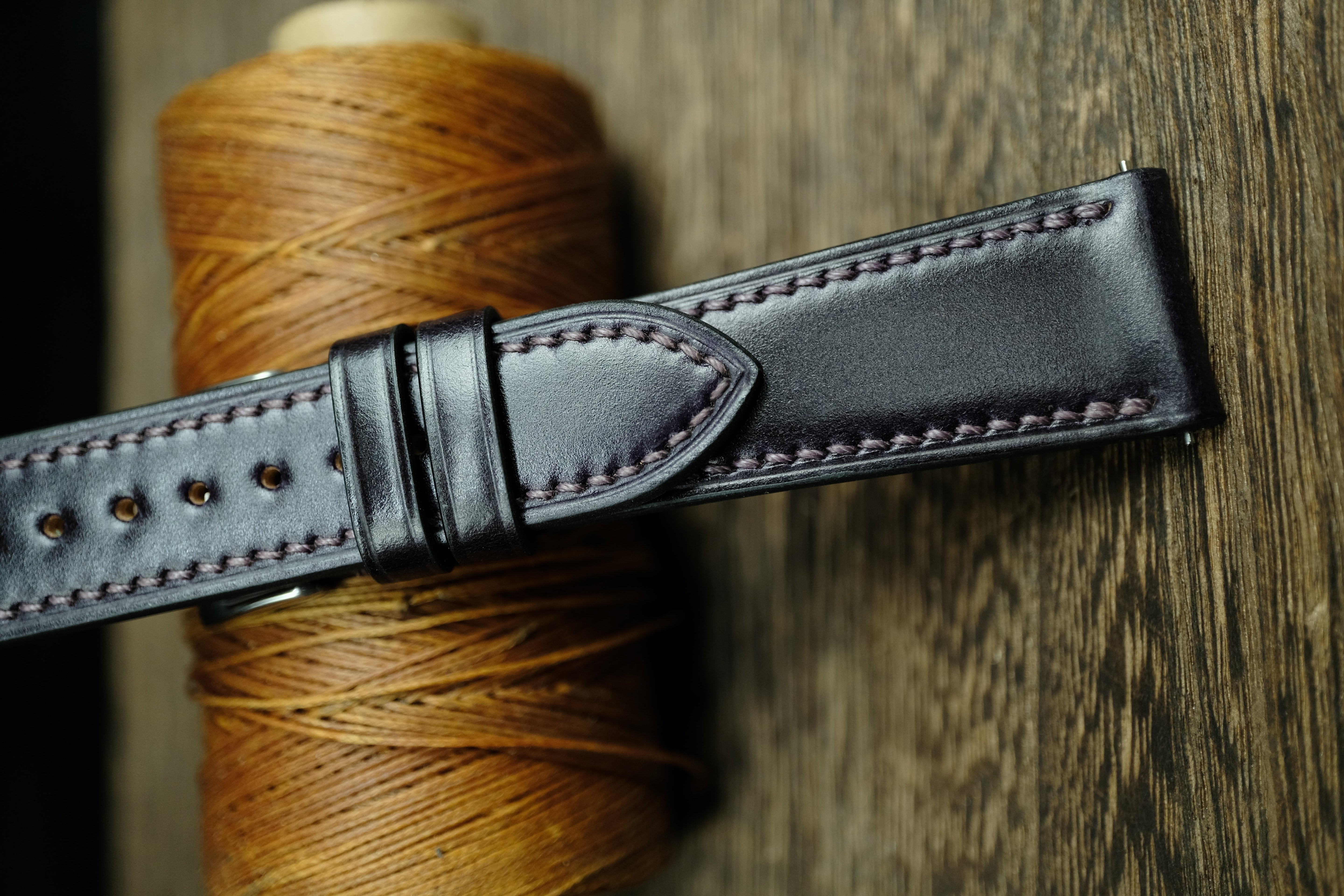 Purple Shell Cordovan Quick Release Watch Strap