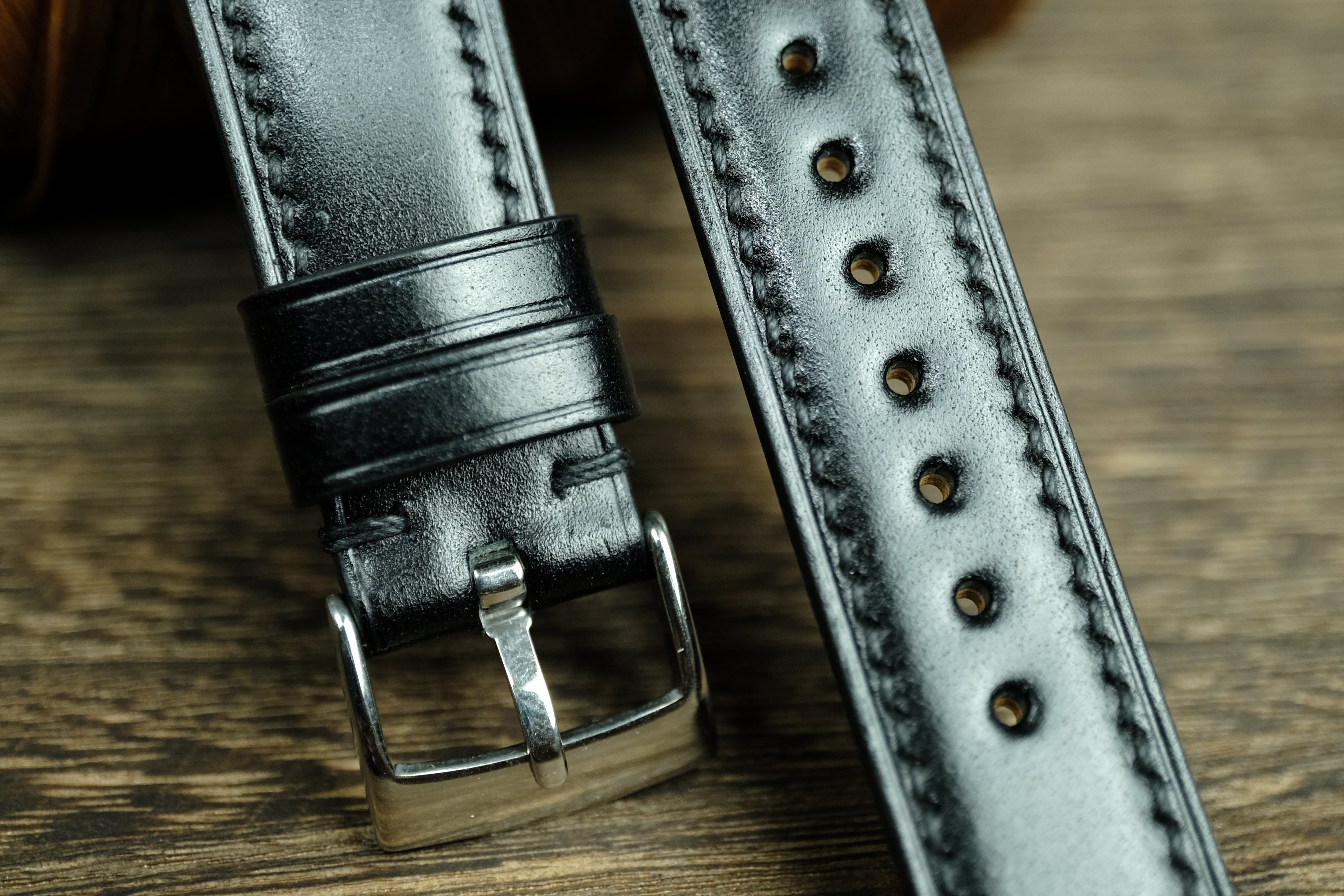Black Shell Cordovan Quick Release Watch Strap