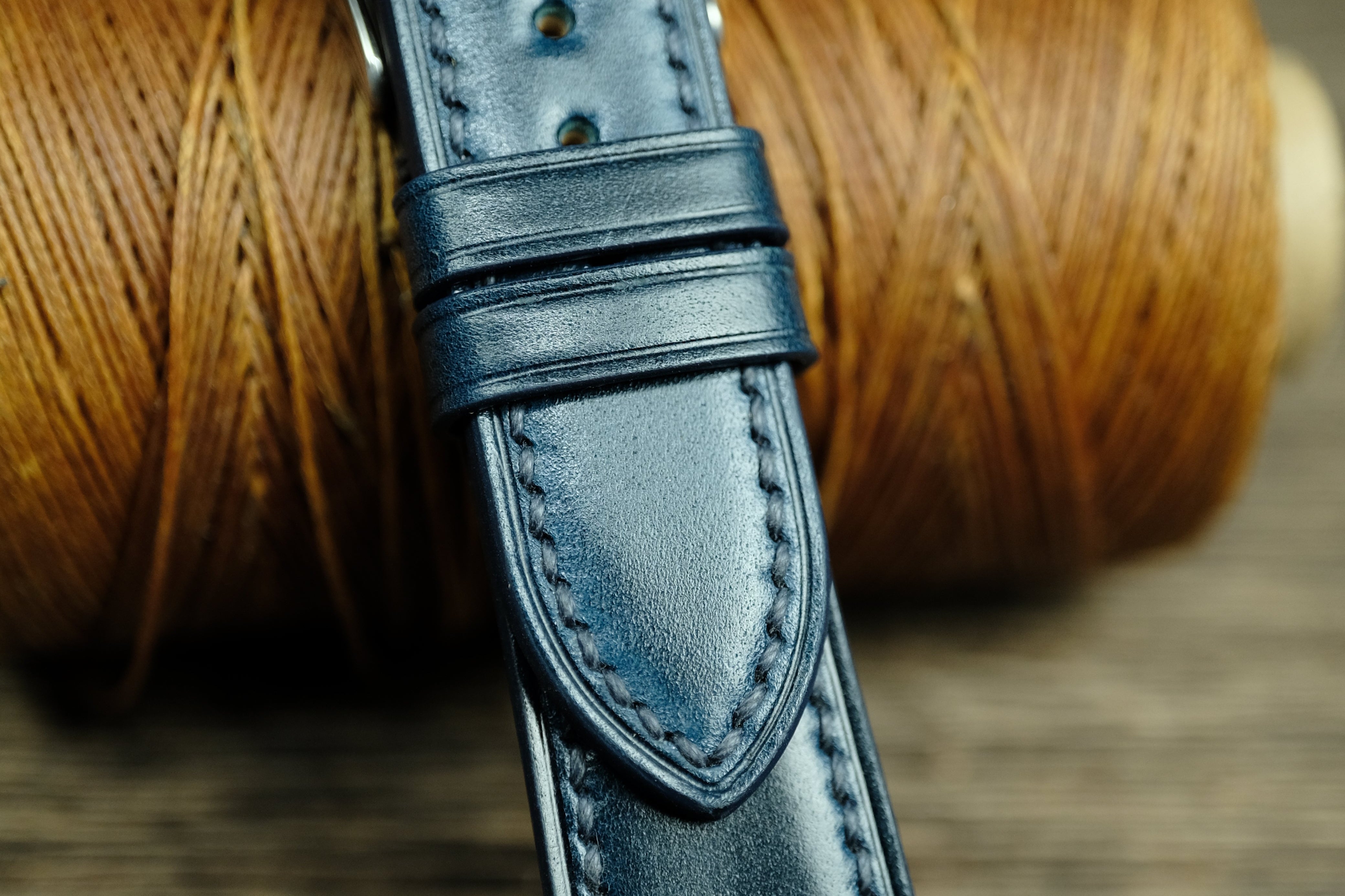 Blue Shell Cordovan Quick Release Watch Strap