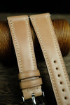 NATURAL SHELL CORDOVAN LEATHER WATCH STRAP, HANDMADE WATCH BAND, QUICK RELEASE SPRING BAR