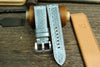 PANERAI WATCH BAND HANDMADE, SNAKE LEATHER LIGHT GREY COLOR.