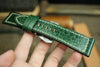 PANERAI WATCH BAND HANDMADE, SNAKE LEATHER GREEN COLOR.