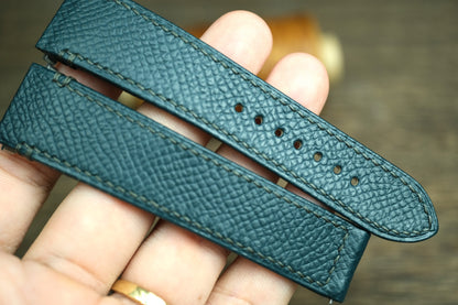 Midnight Green Epsom Leather Santos De Cartier Watch Strap