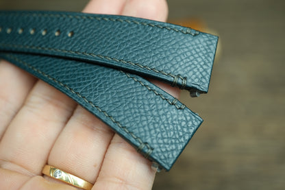 Midnight Green Epsom Leather Santos De Cartier Watch Strap