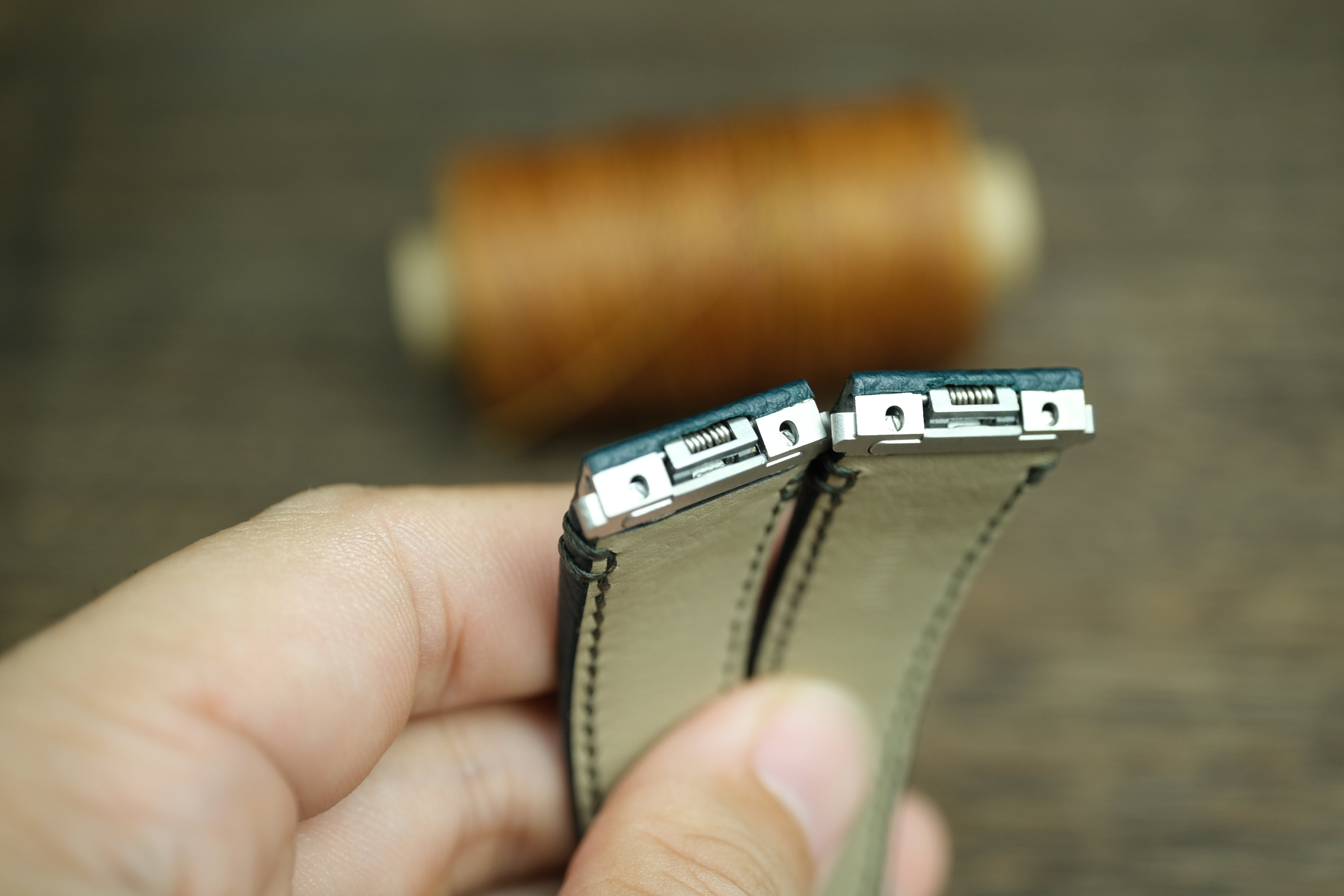 Midnight Green Epsom Leather Santos De Cartier Watch Strap
