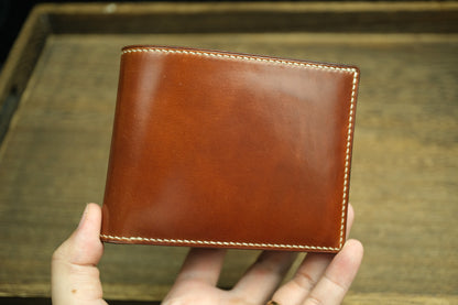 Men’s Bifold Wallet, Horween Shell Cordovan Leather