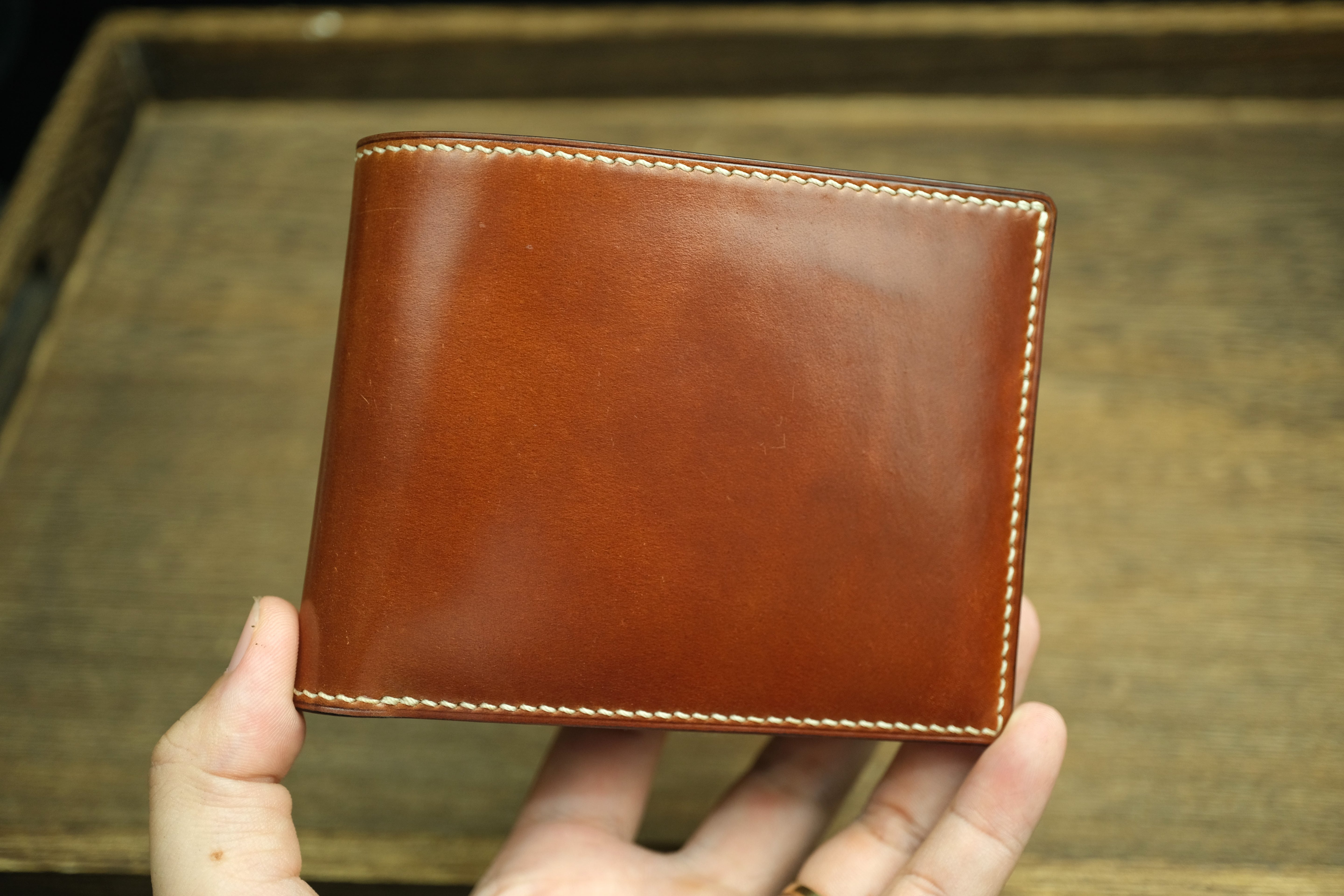 Men’s Bifold Wallet, Horween Shell Cordovan Leather