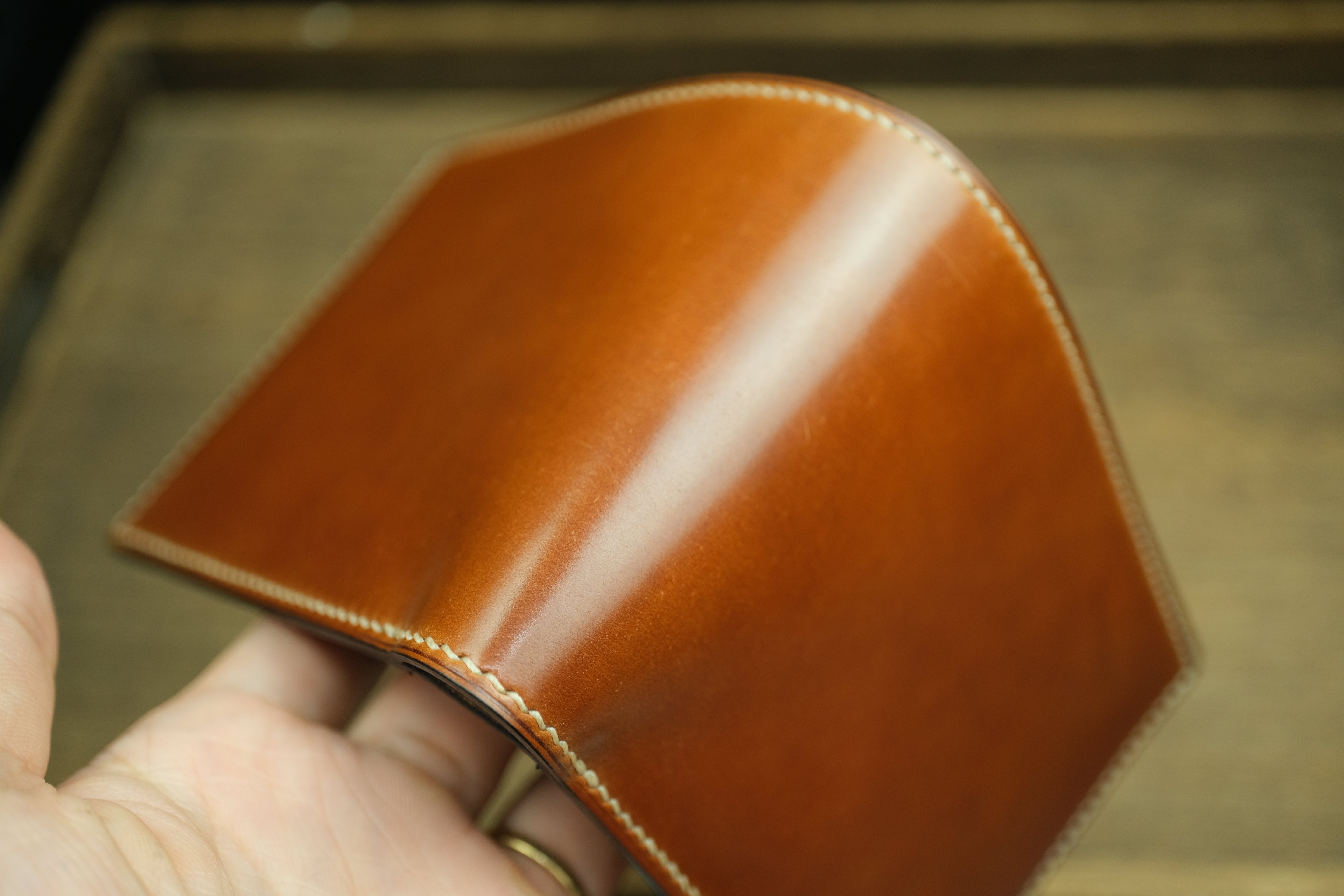 Men’s Bifold Wallet, Horween Shell Cordovan Leather