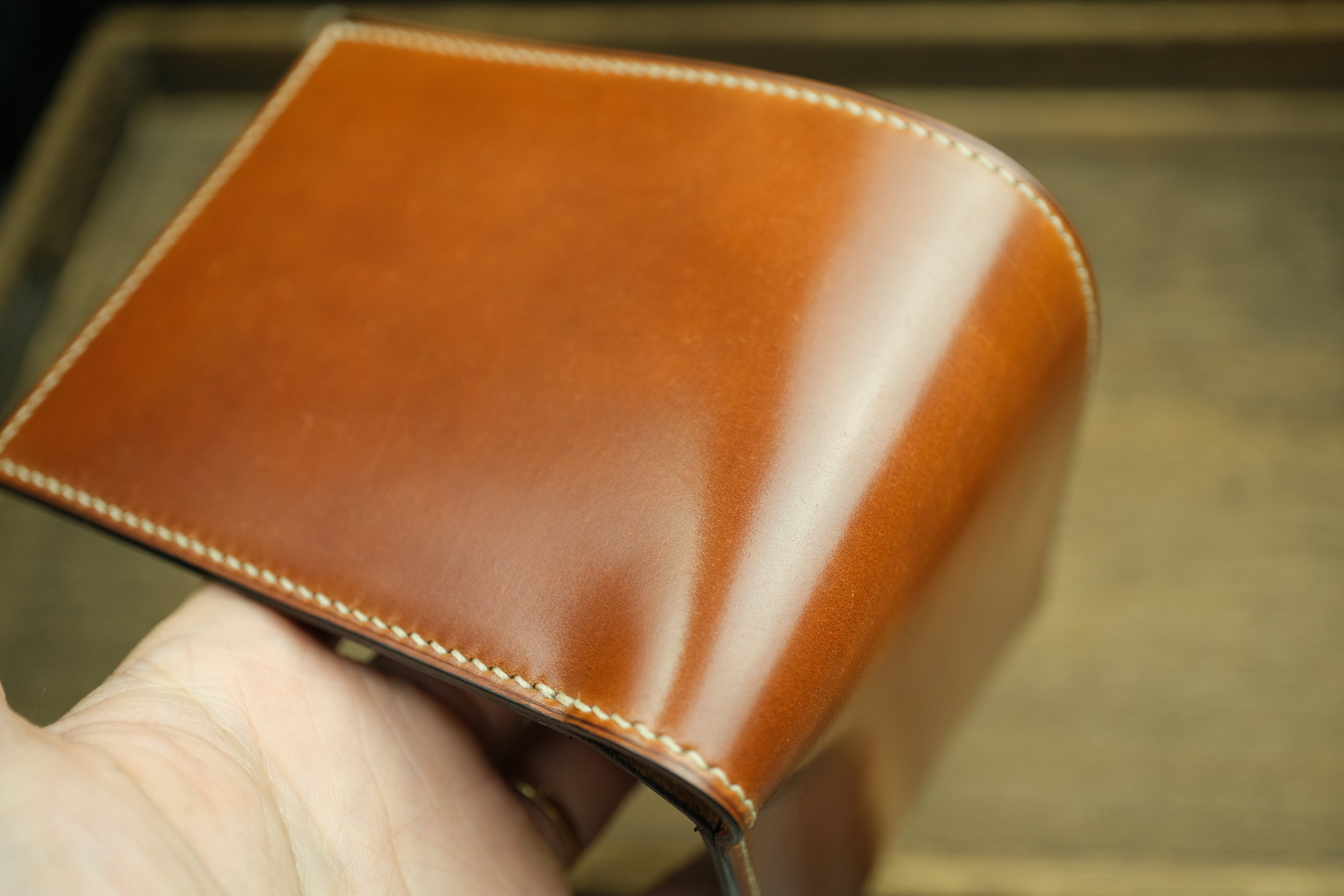 Men’s Bifold Wallet, Horween Shell Cordovan Leather