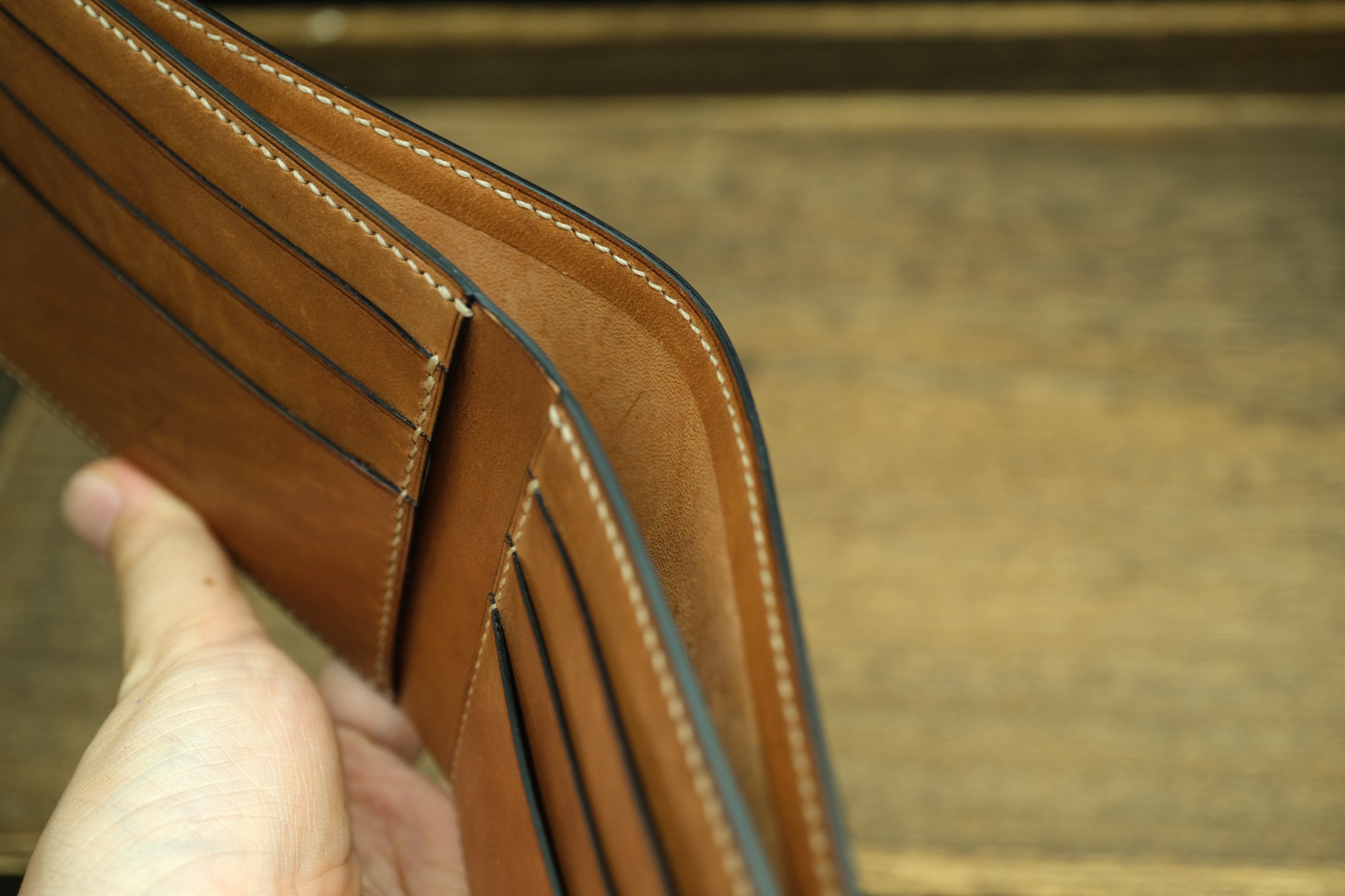 Men’s Bifold Wallet, Horween Shell Cordovan Leather